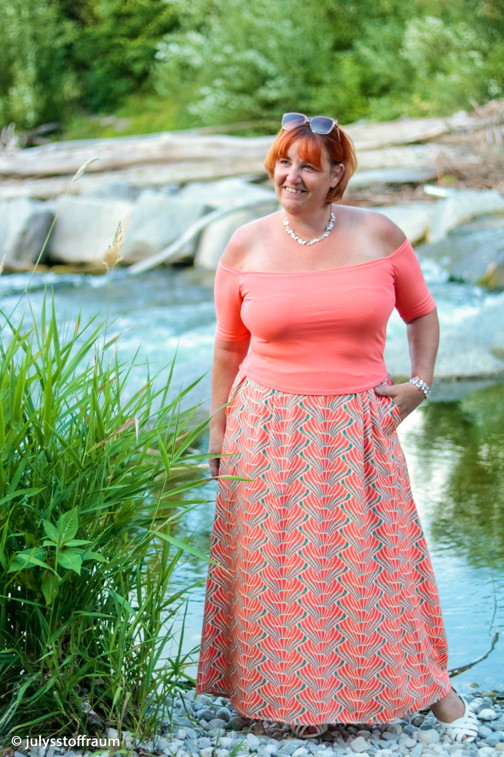 Vienna Coral by Bienvenido Colorido, Viskose Webware Vienna Coral by Bienvenido Colorido, Viskose Webware