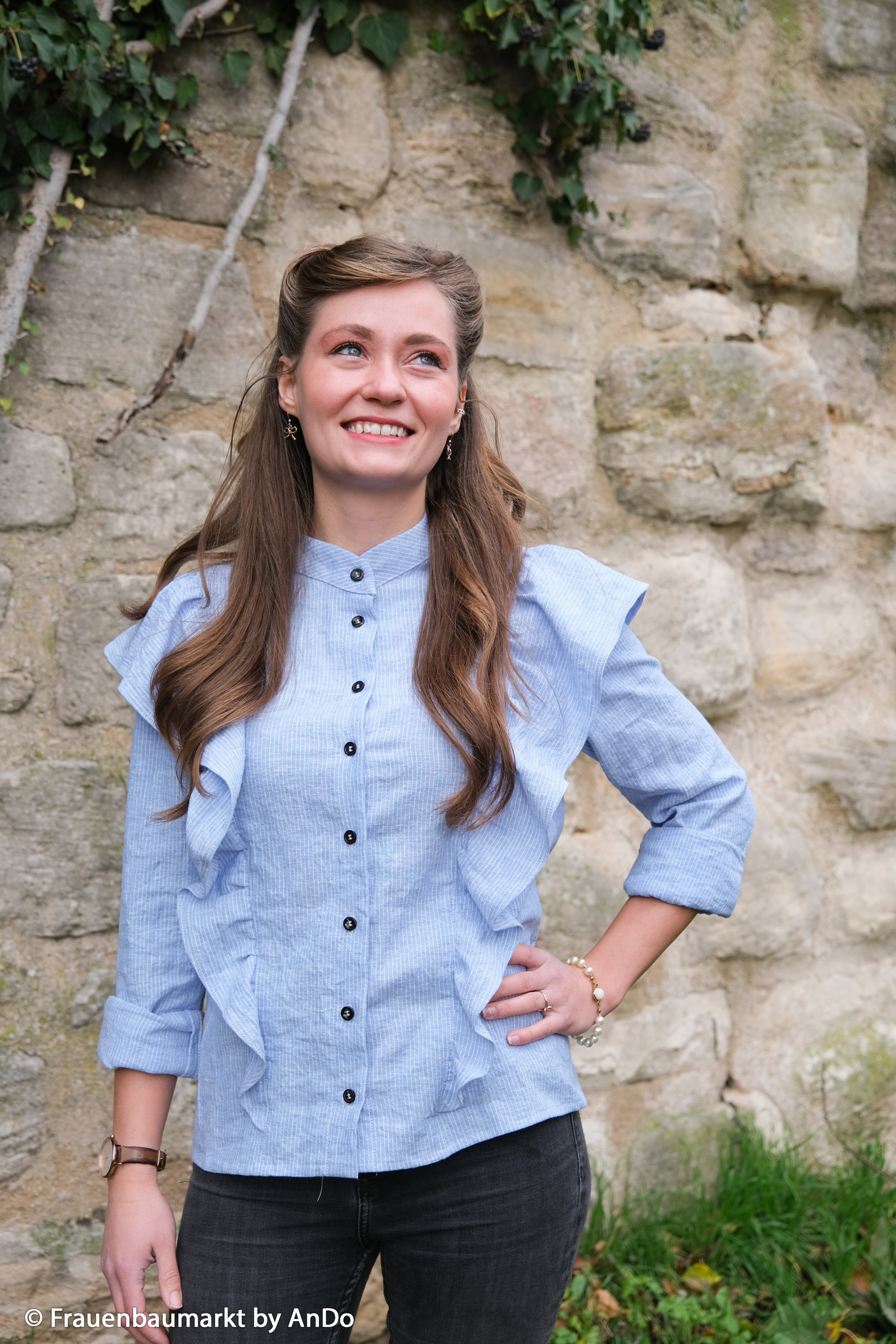 101252 Streifen, meliert, hellblau