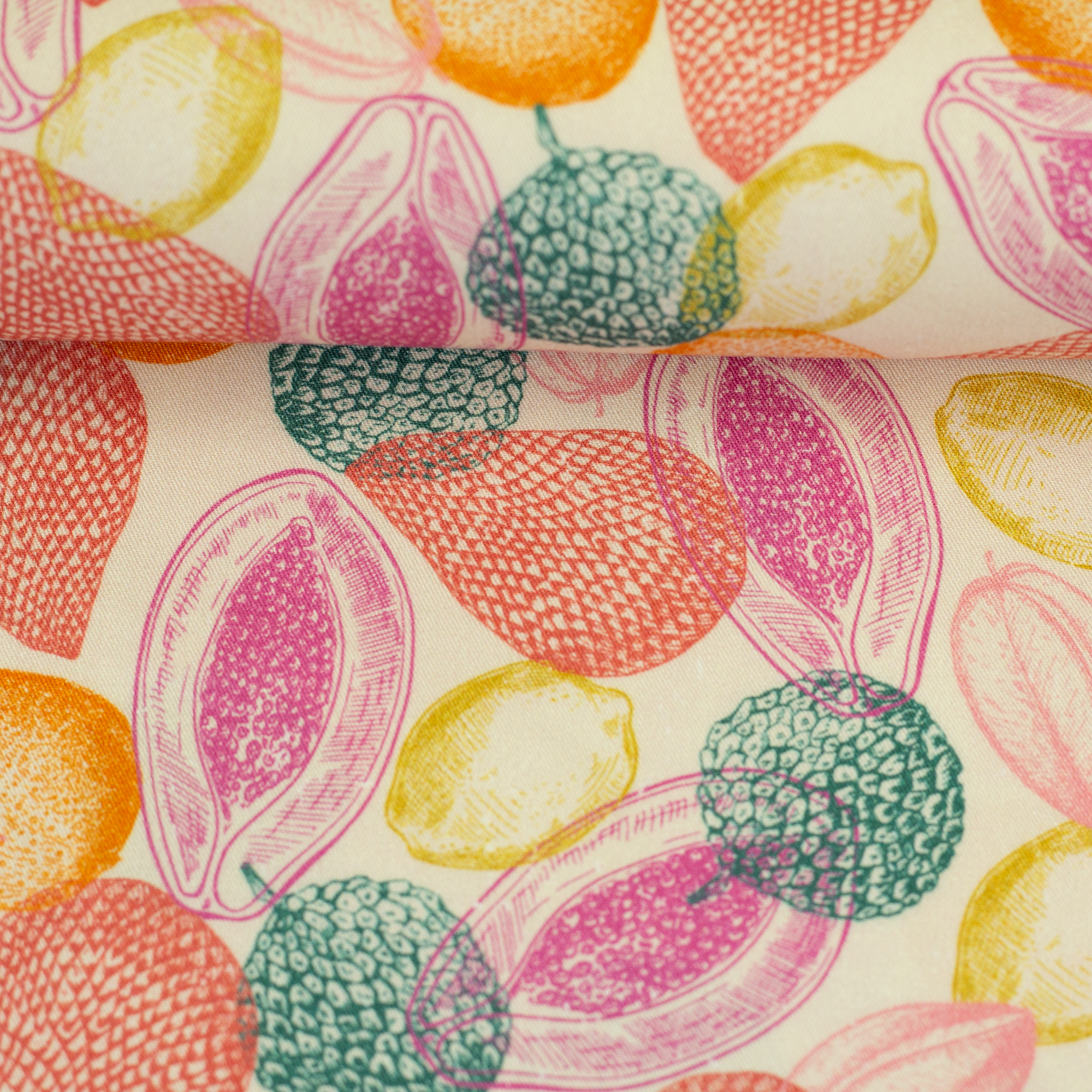 Fruit by Bienvenido Colorido, Viskose Webware Fruit by Bienvenido Colorido, Viskose Webware