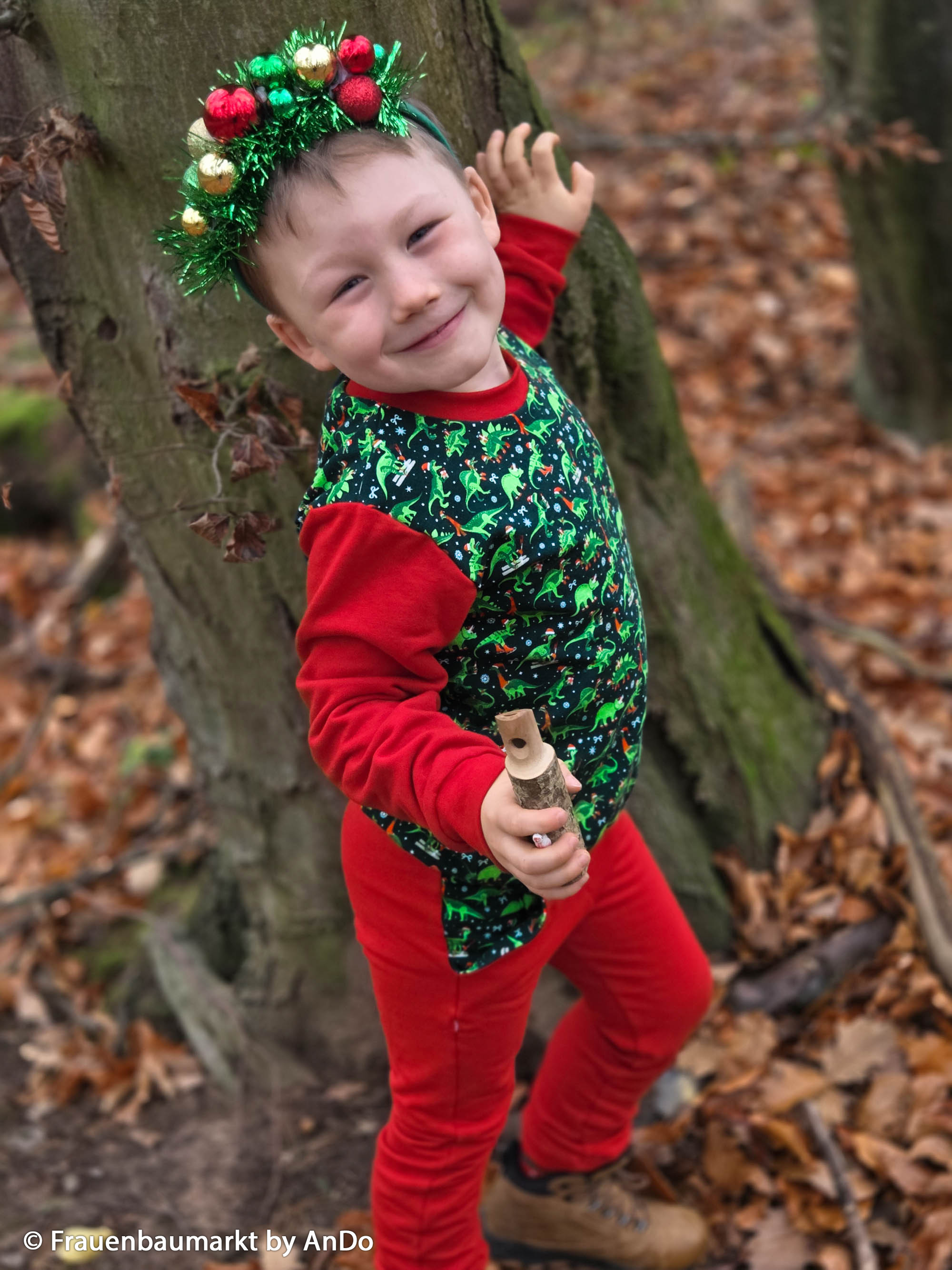 432565 Weihnachtsdinos, tannengrün