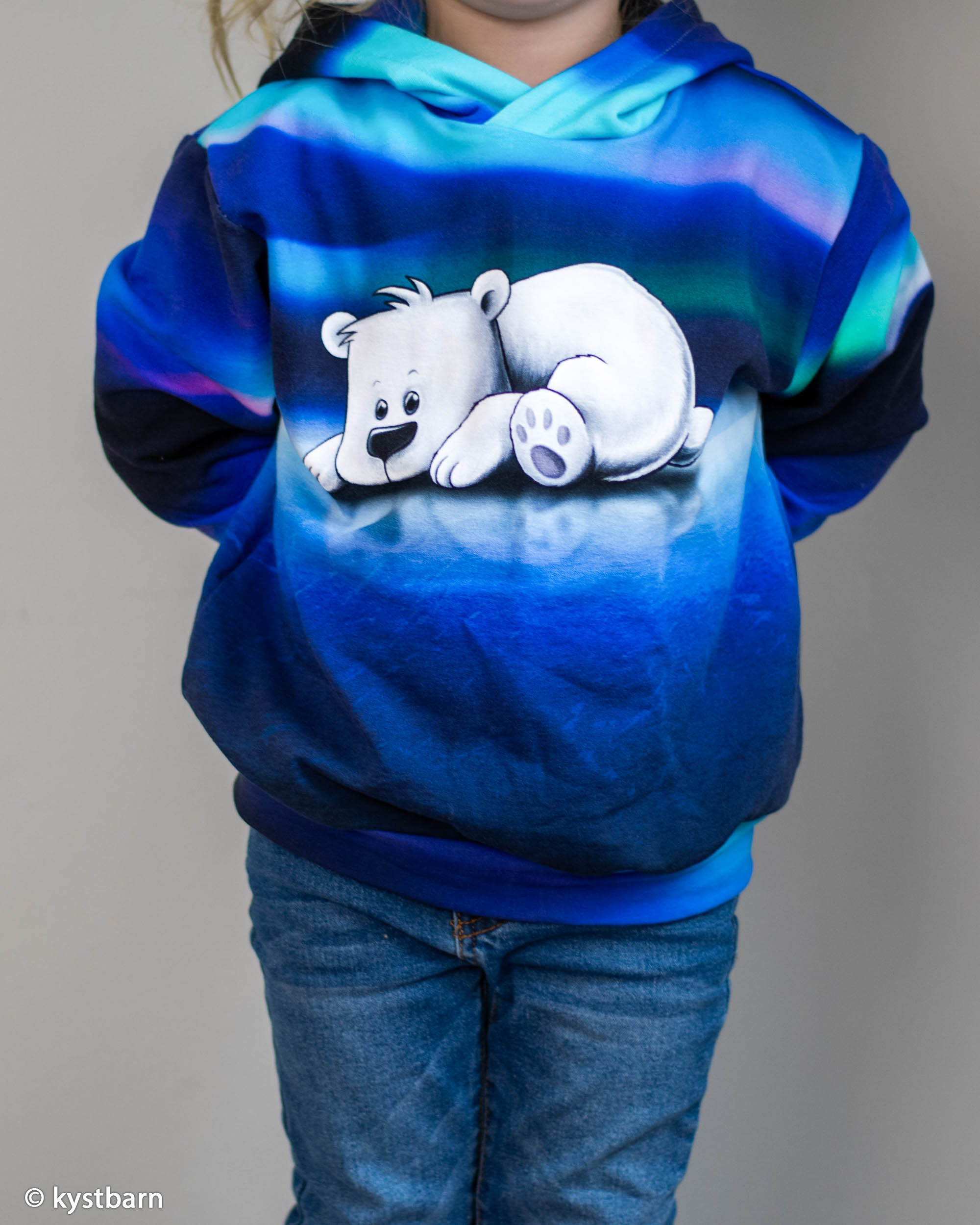 606643 Allover, Polarlichter, schwarz/lila