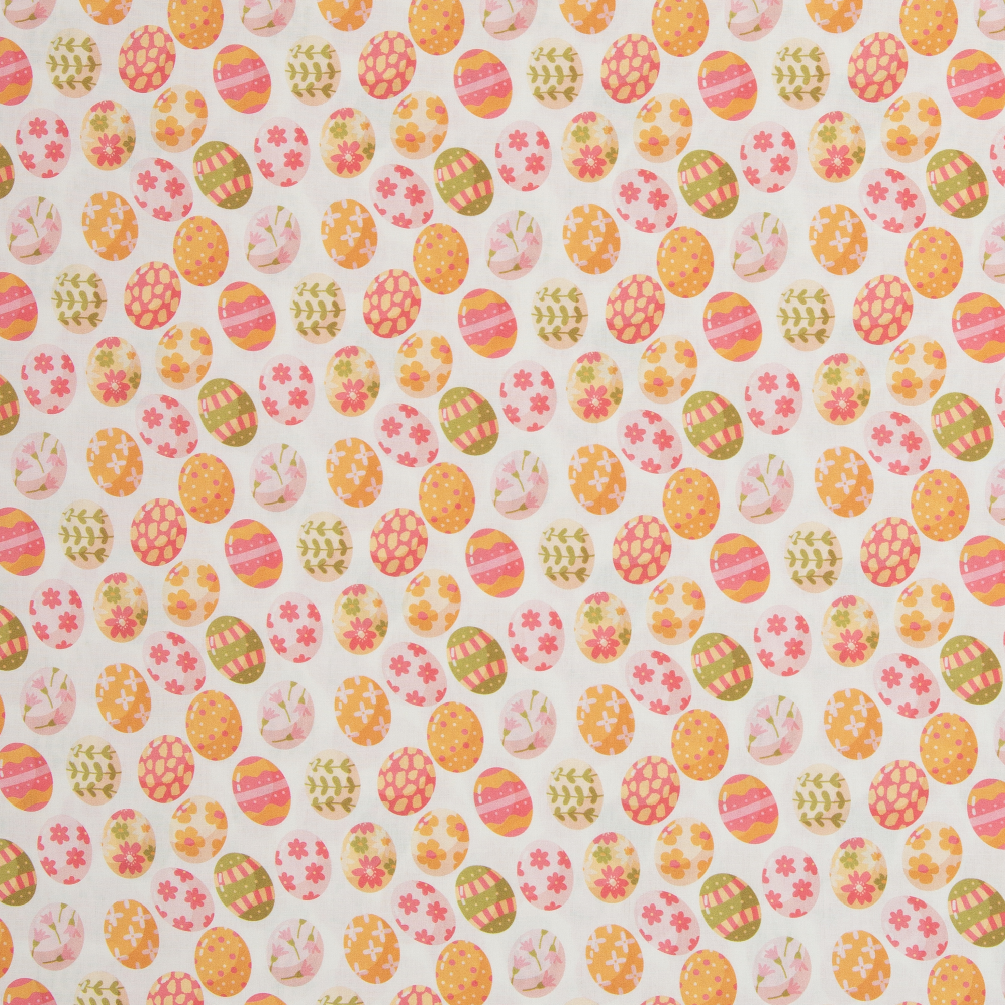 Easter – woven cotton fabric in white, 40 cm section