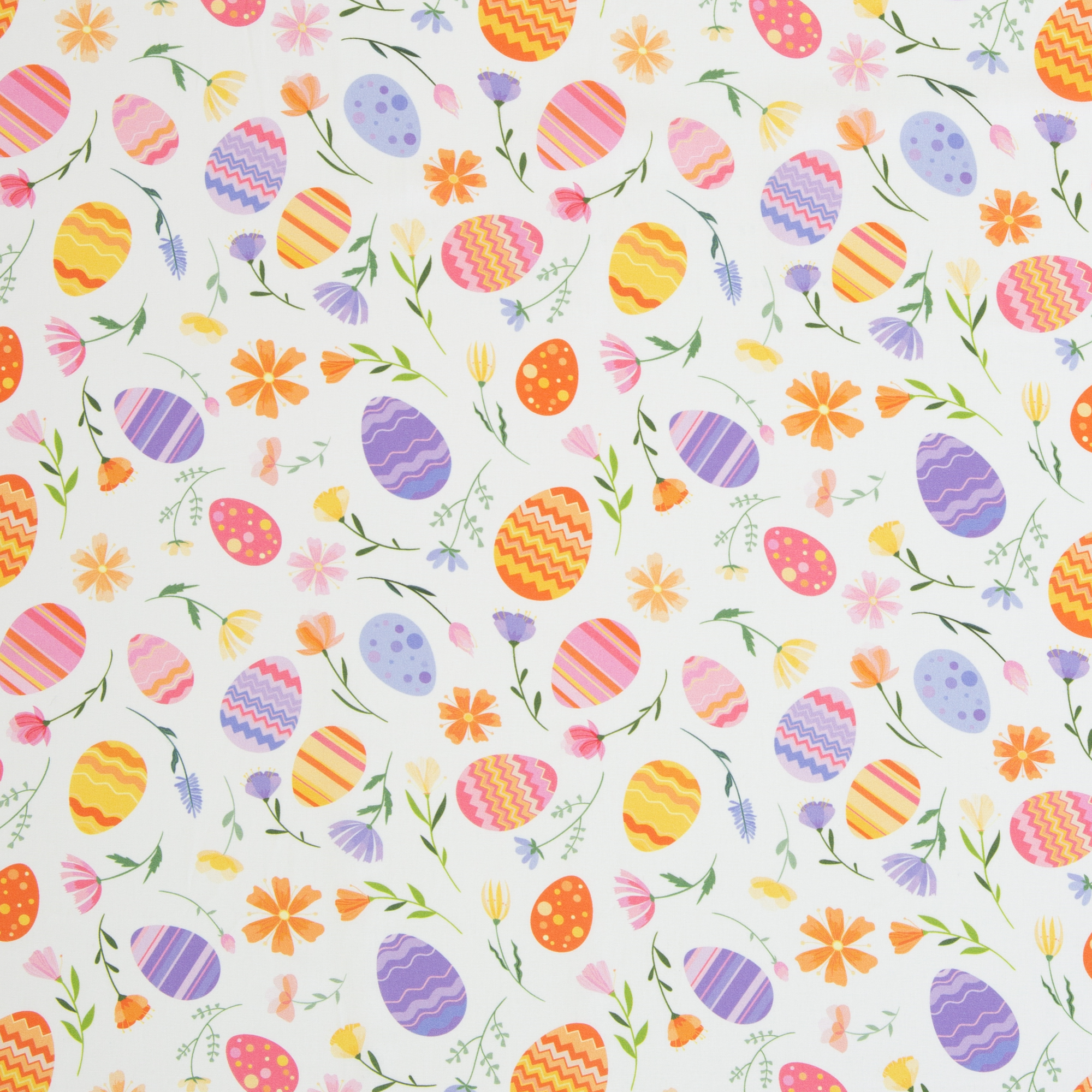Easter – woven cotton fabric in white, 40 cm section