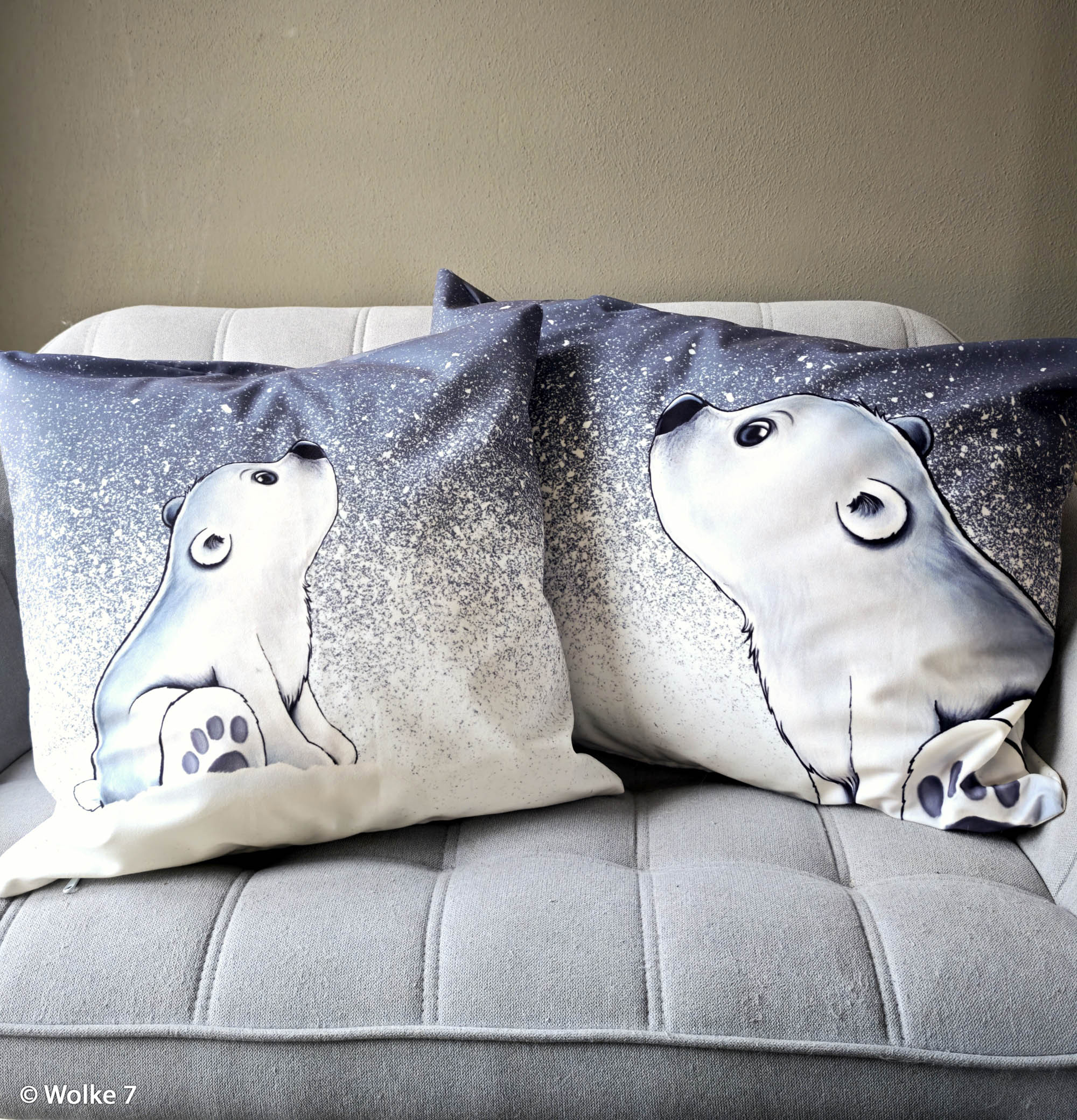 614285 Eisbär, Schnee, grau/weiß