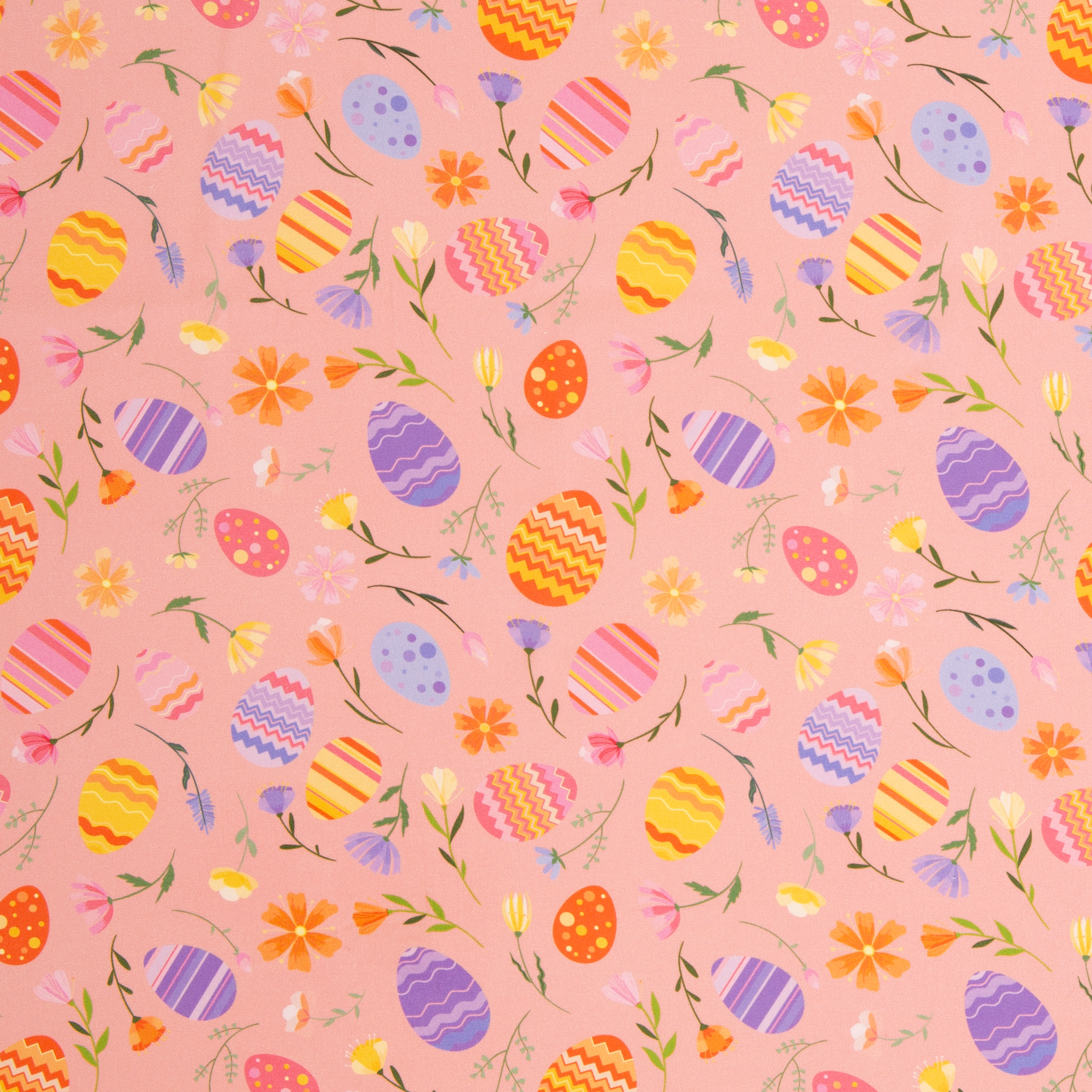 Easter – woven cotton fabric in rose, 40 cm section