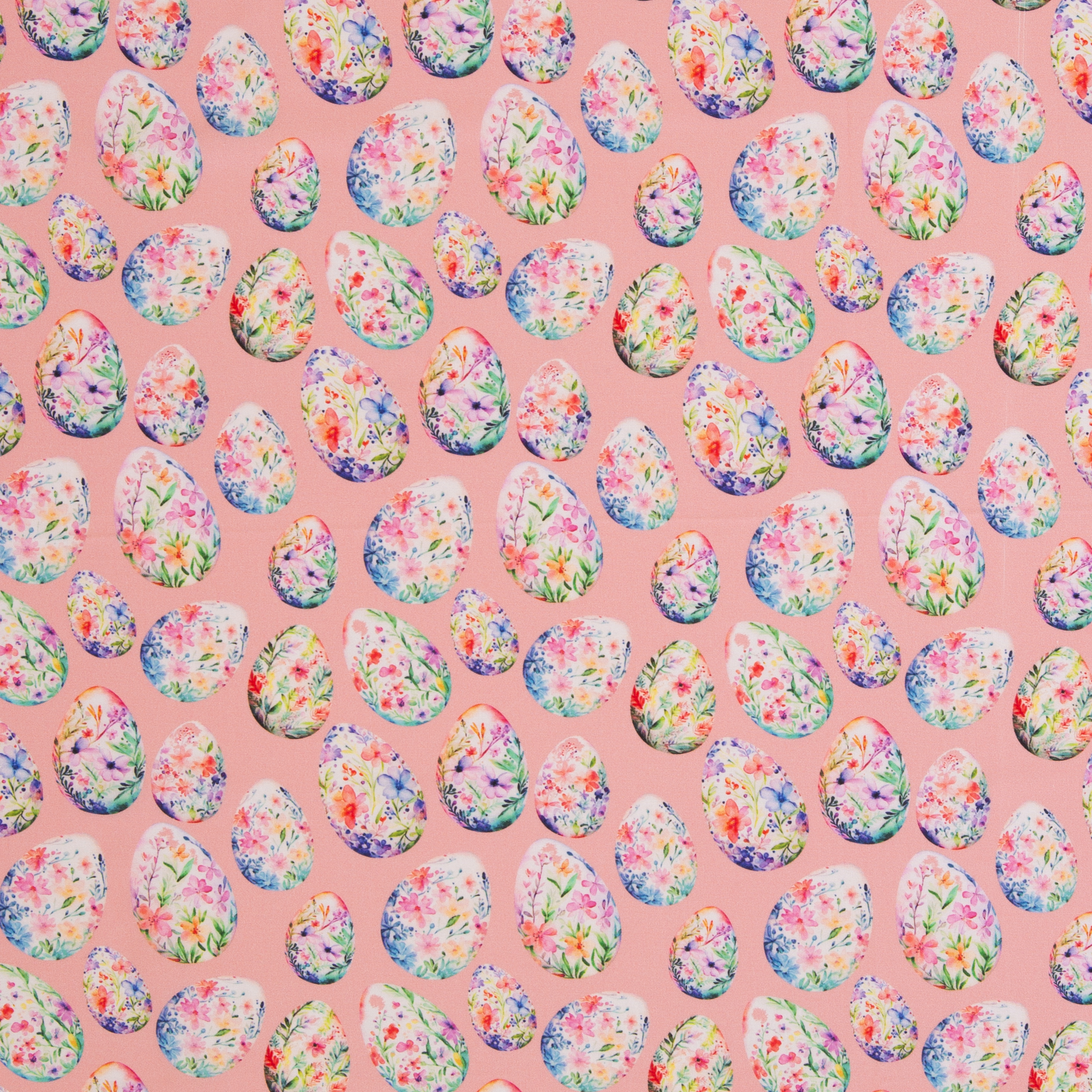 Easter – woven cotton fabric in rose, 40 cm section