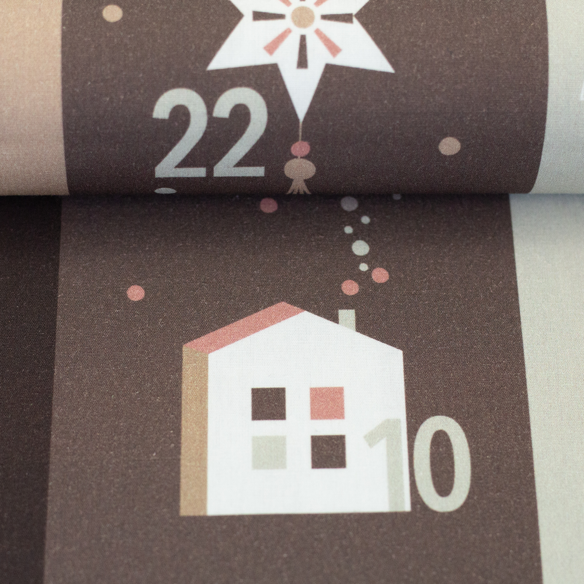 Adventskalender **Rapportlänge ca. 75cm**, Baumwolle Webware
