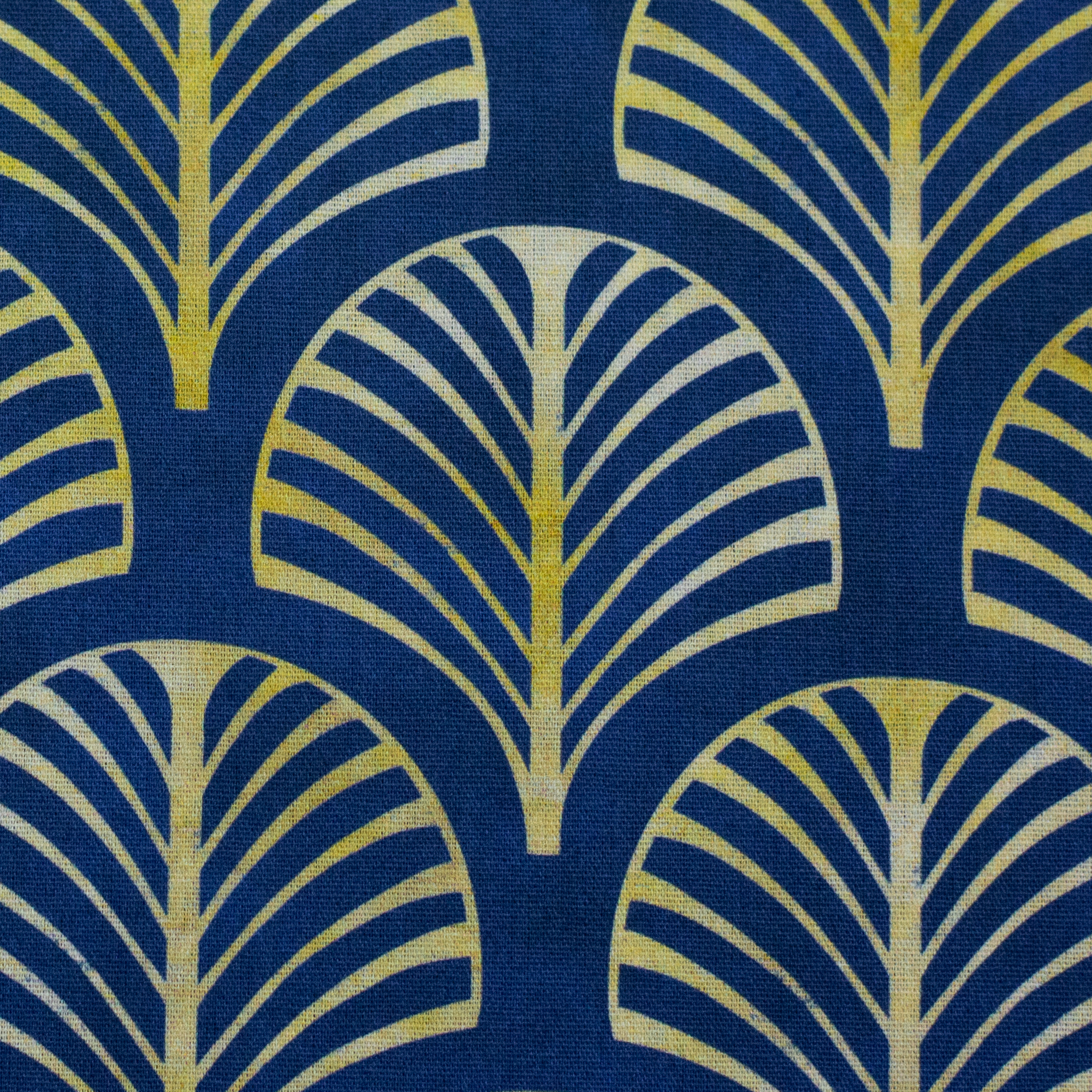 Jara – woven cotton fabric in dark blue, 10 cm close-up