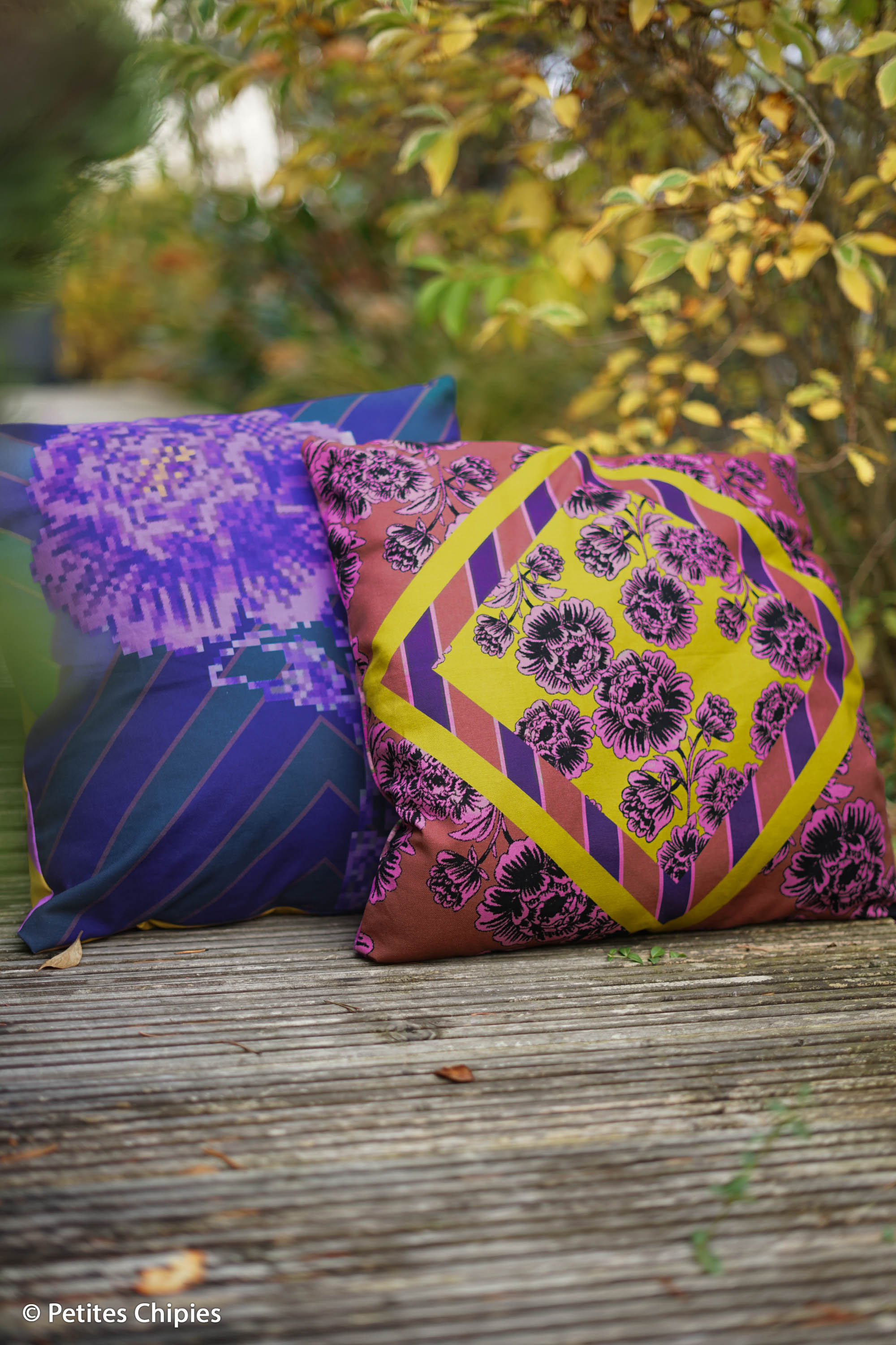 Sewing project by Petites Chipies made with Opulence Pillow, in multicoloured