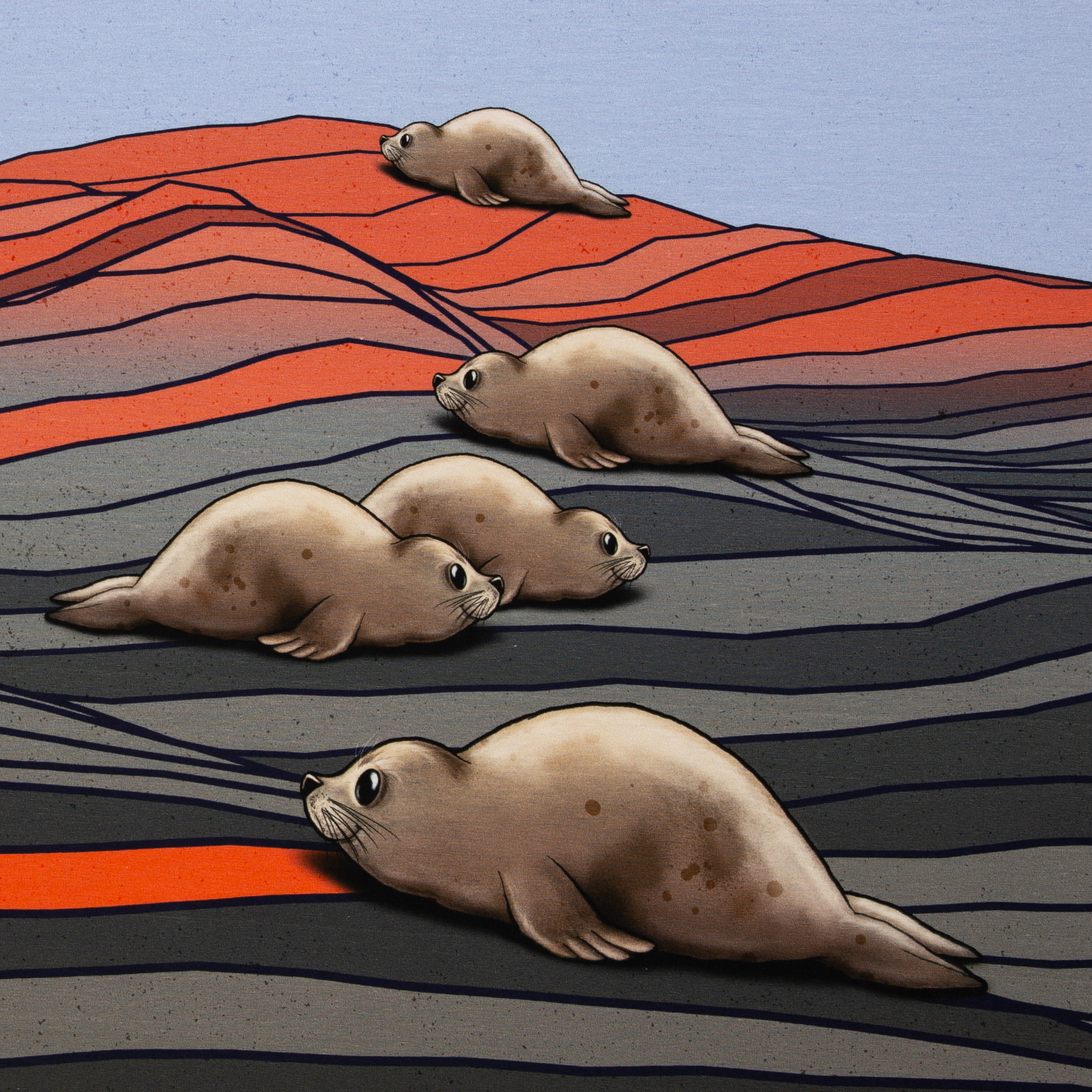 Inthedunes by Thorsten Berger in multicoloured, 40 cm section