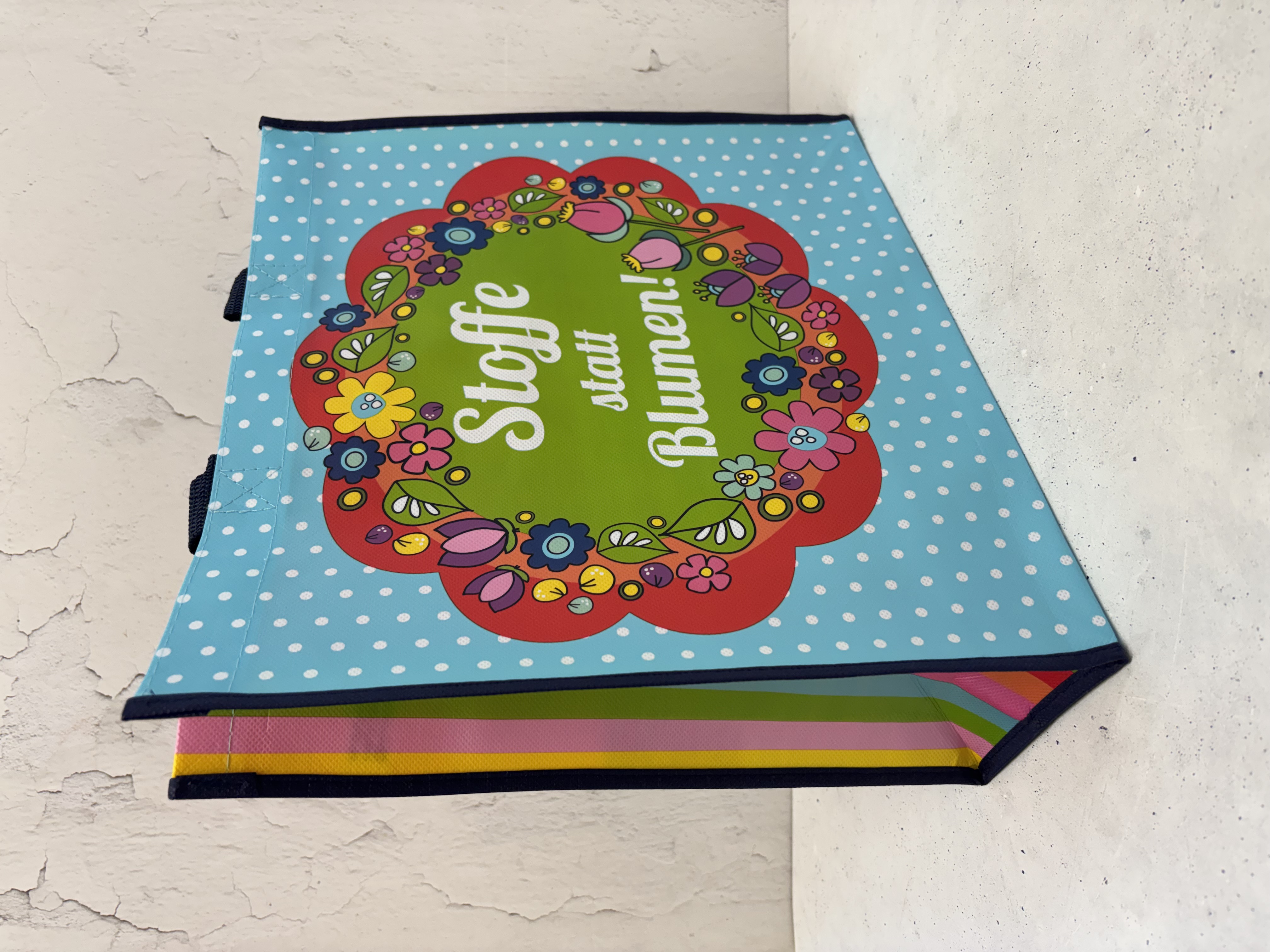 Sewing project by Stoffe made with Statt, Blumen and Tasche