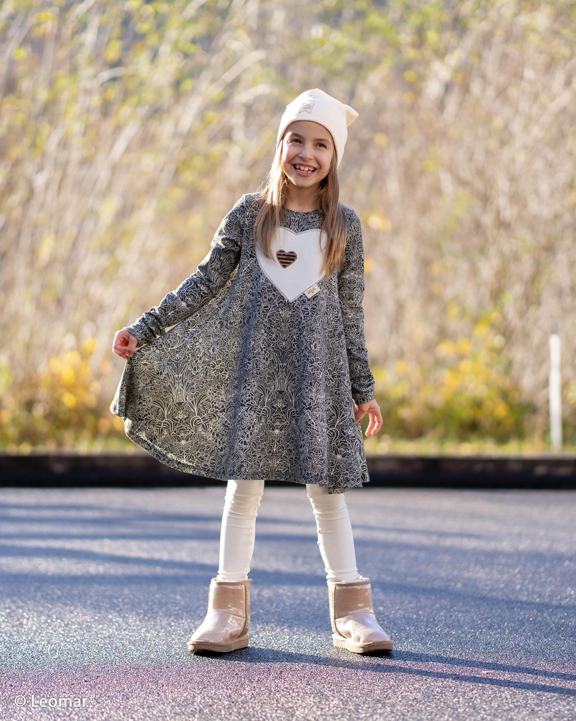 784790 floral, naturweiß/anthrazit