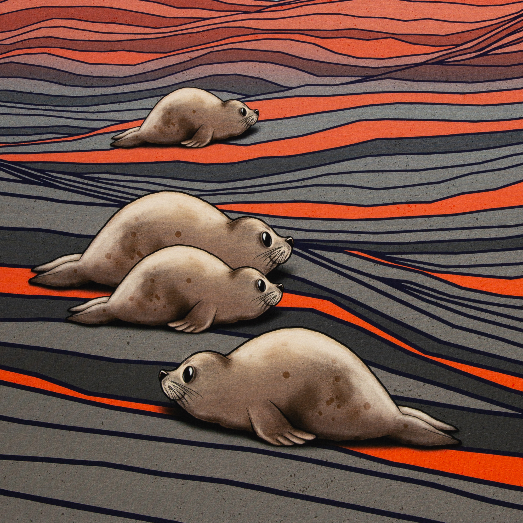 Inthedunes by Thorsten Berger in multicoloured, 40 cm section