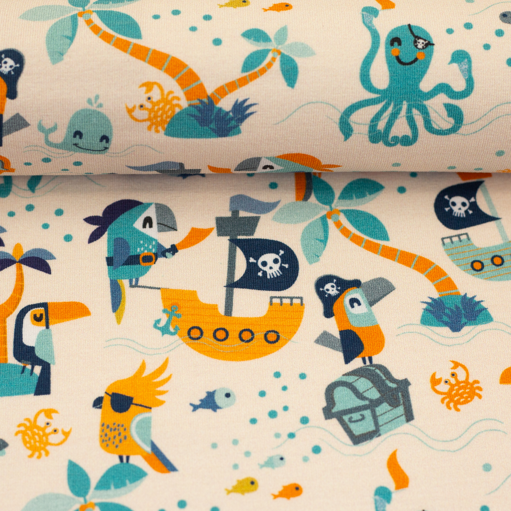 Parrots by Bienvenido Colorido, Jersey Baumwolle Parrots by Bienvenido Colorido, Jersey Baumwolle