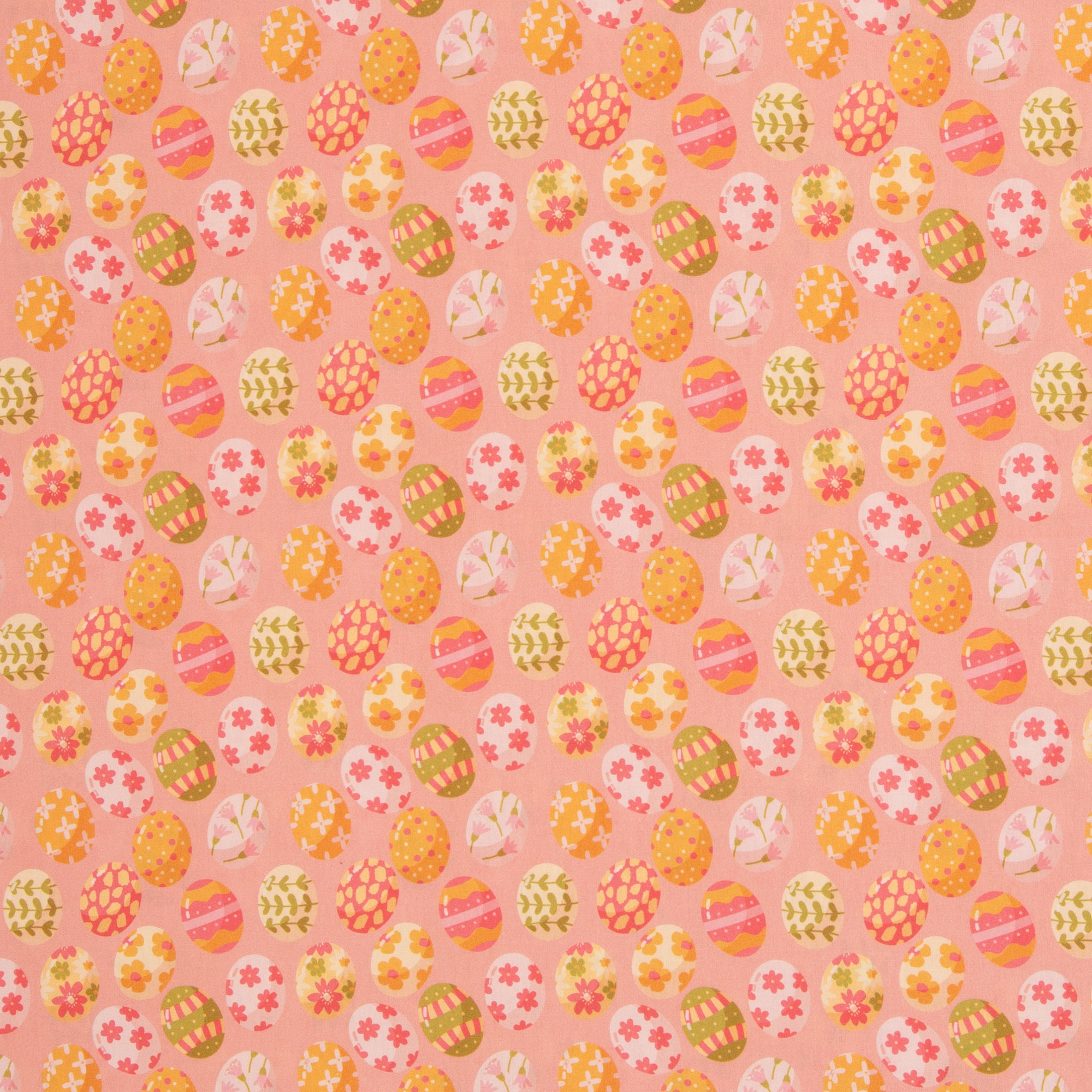 Easter – woven cotton fabric in rose, 40 cm section