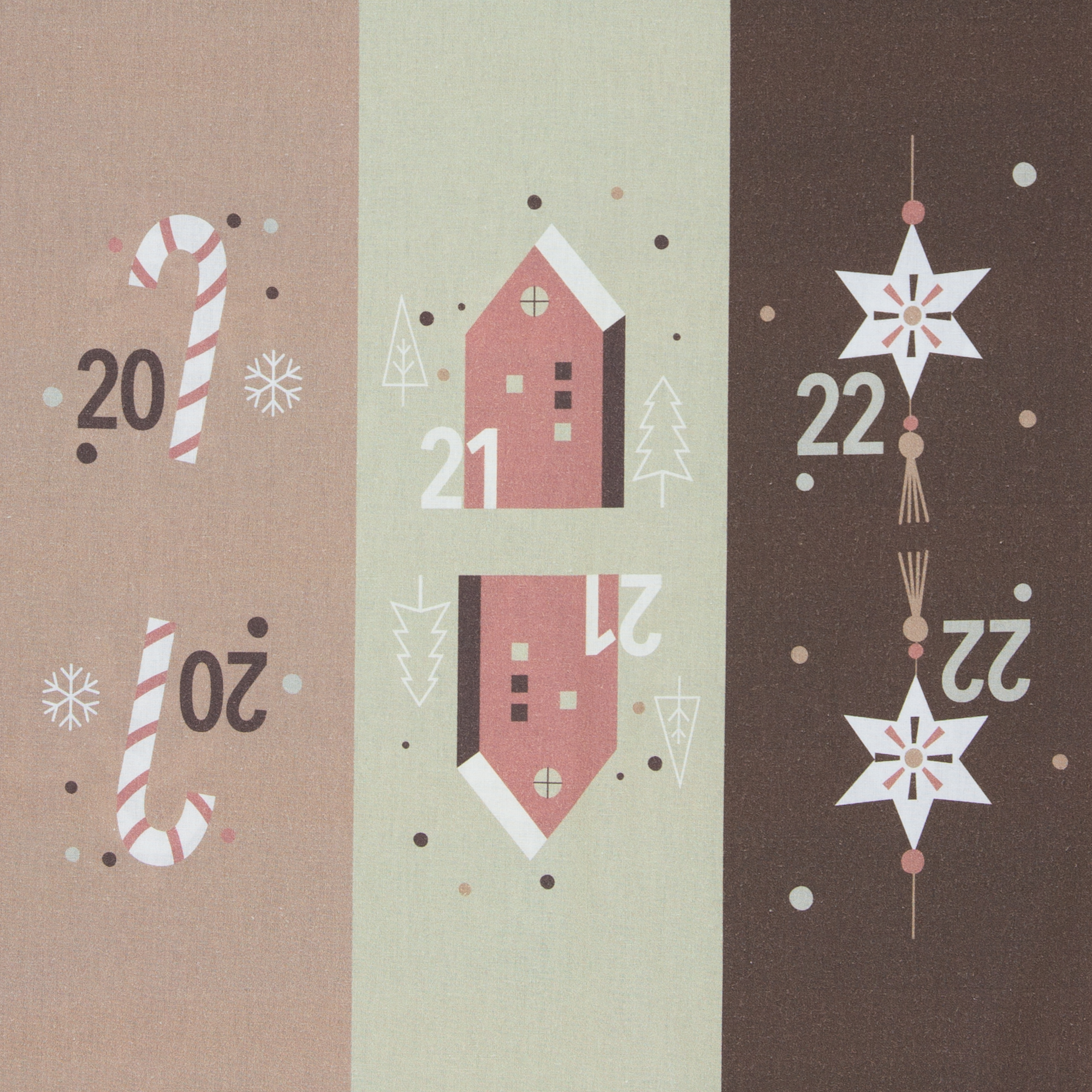 Adventskalender **Rapportlänge ca. 75cm**, Baumwolle Webware