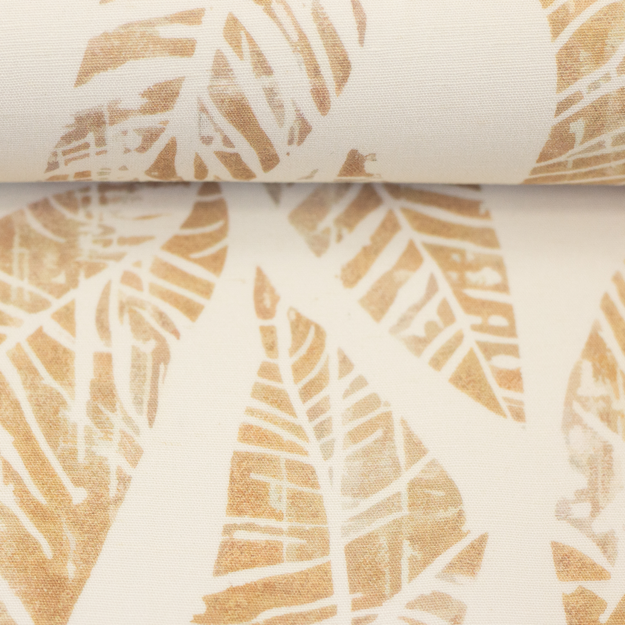Malaga – blended fabric in natural white (ecru), on the fabric bolt