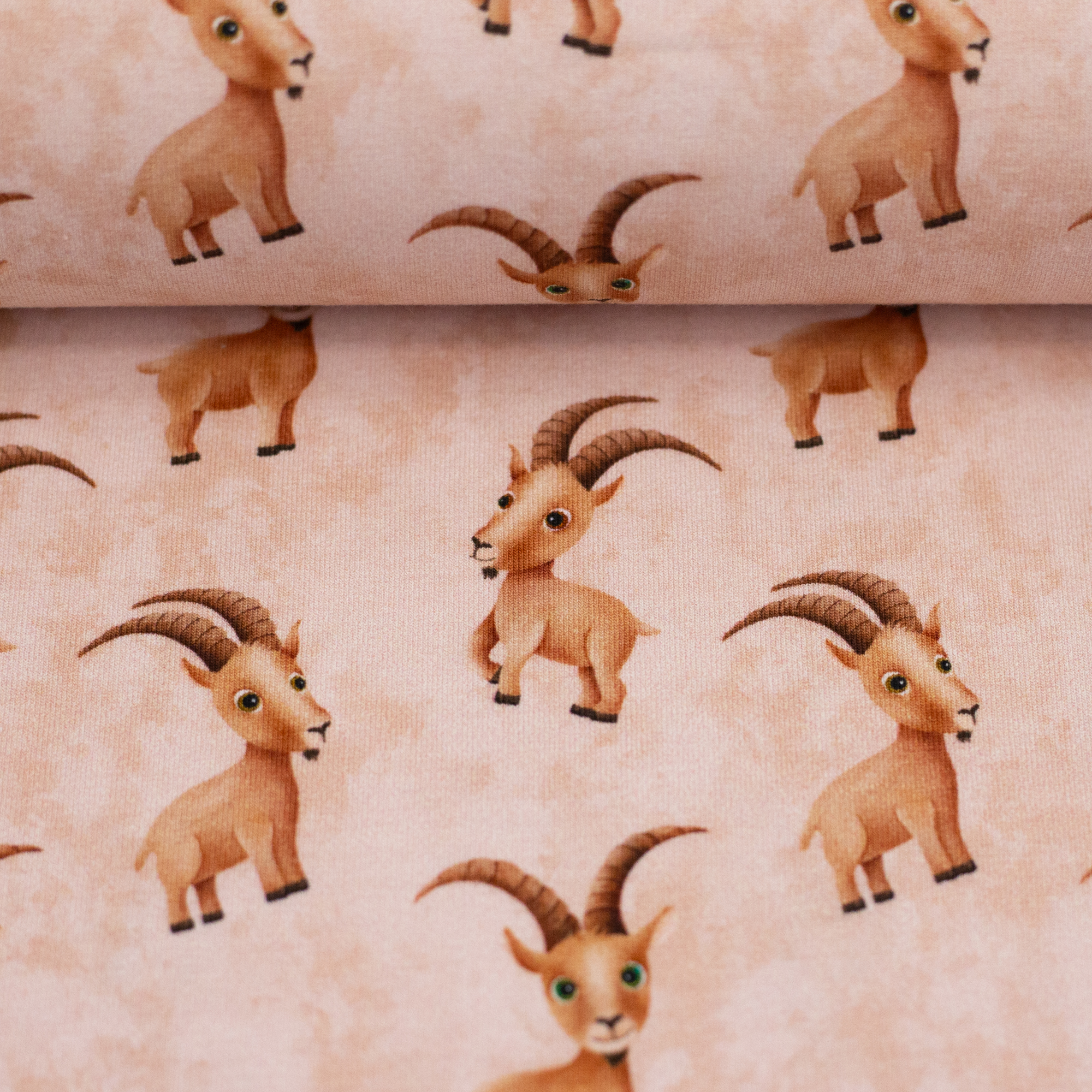 347420 Steinböcke, Batik, aquarell apricot