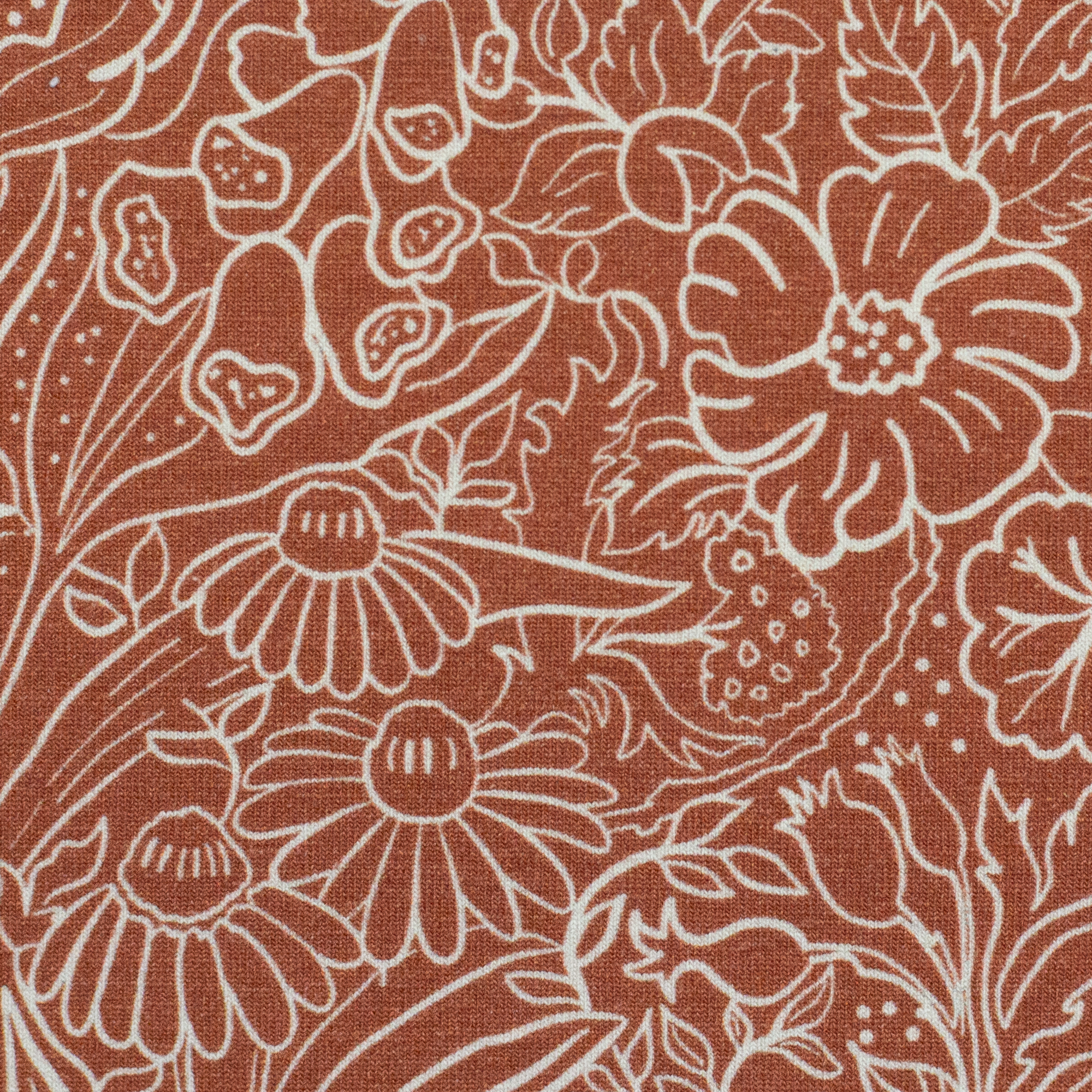 Autumn Damask by Bienvenido Colorido, Jersey Baumwolle