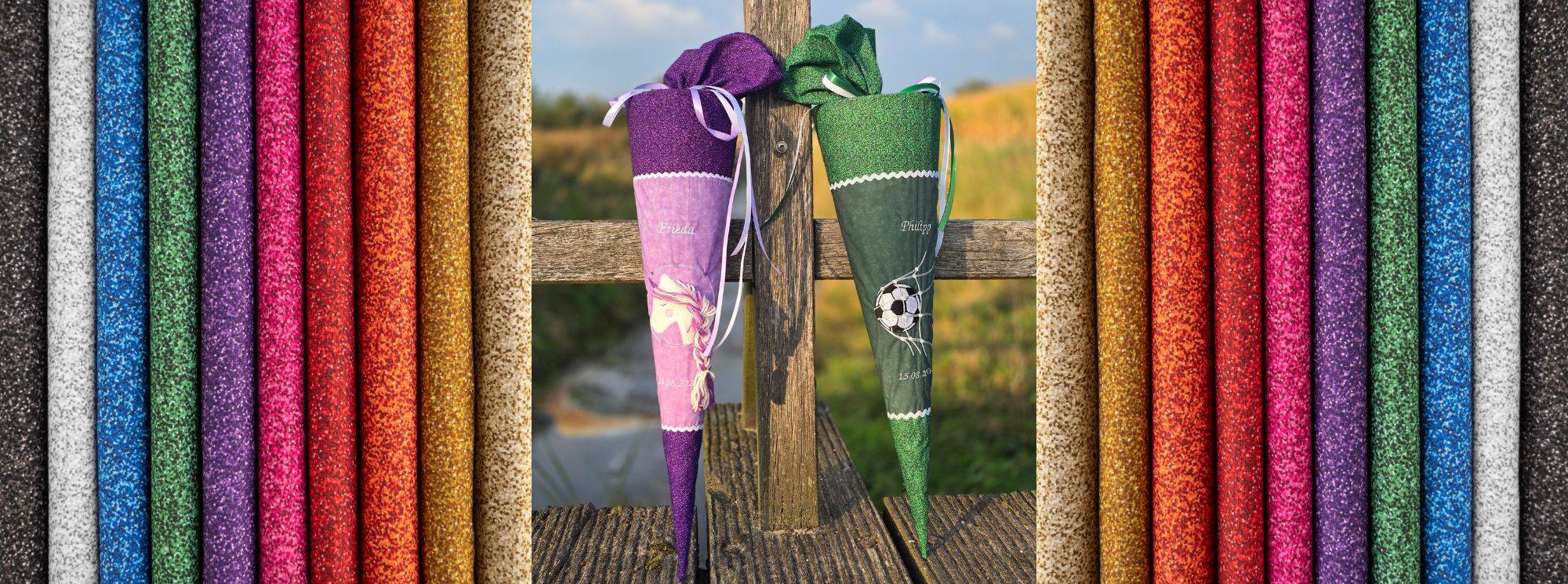 Slider zu Baumwollwebware Glitter