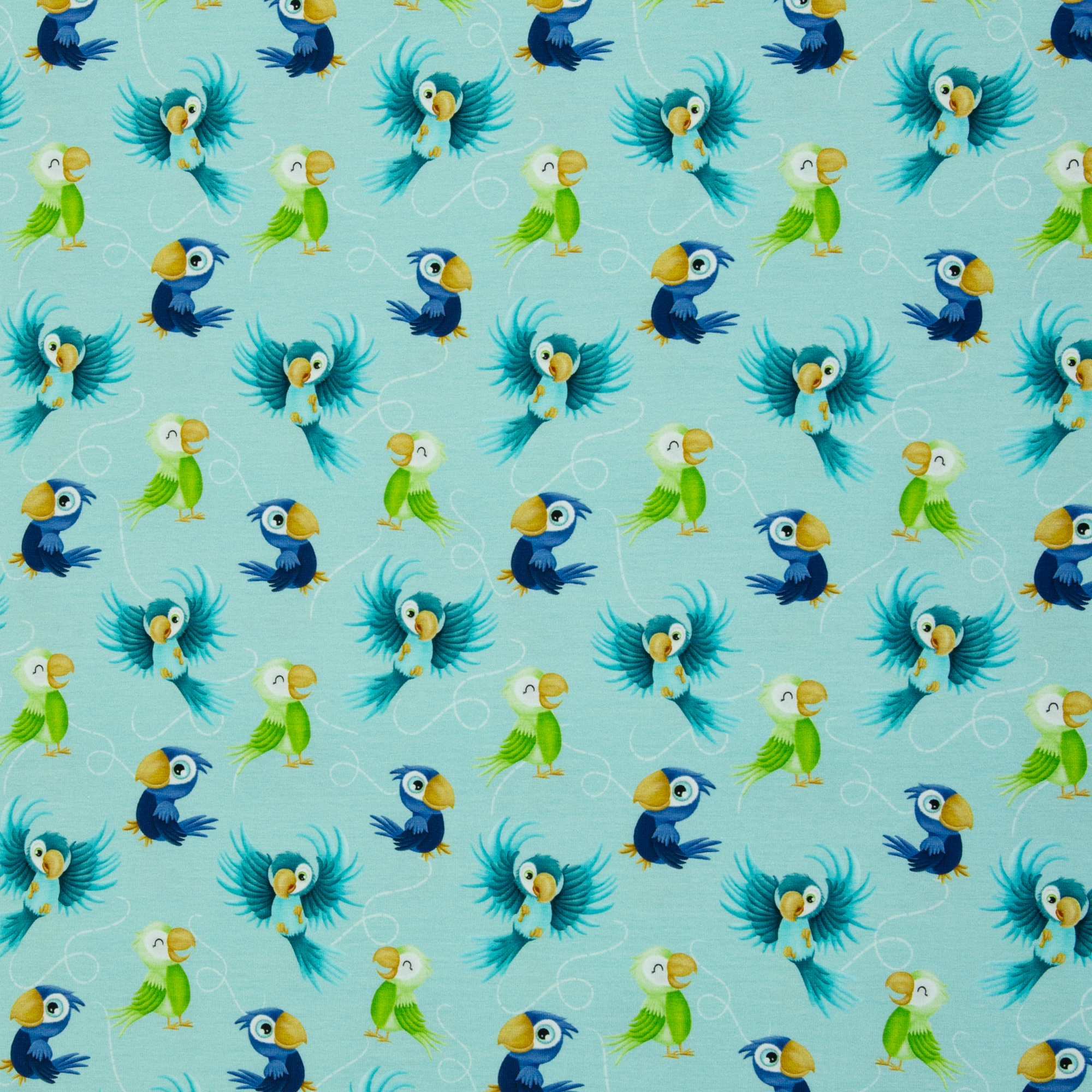 806251 Papageien, hellblau