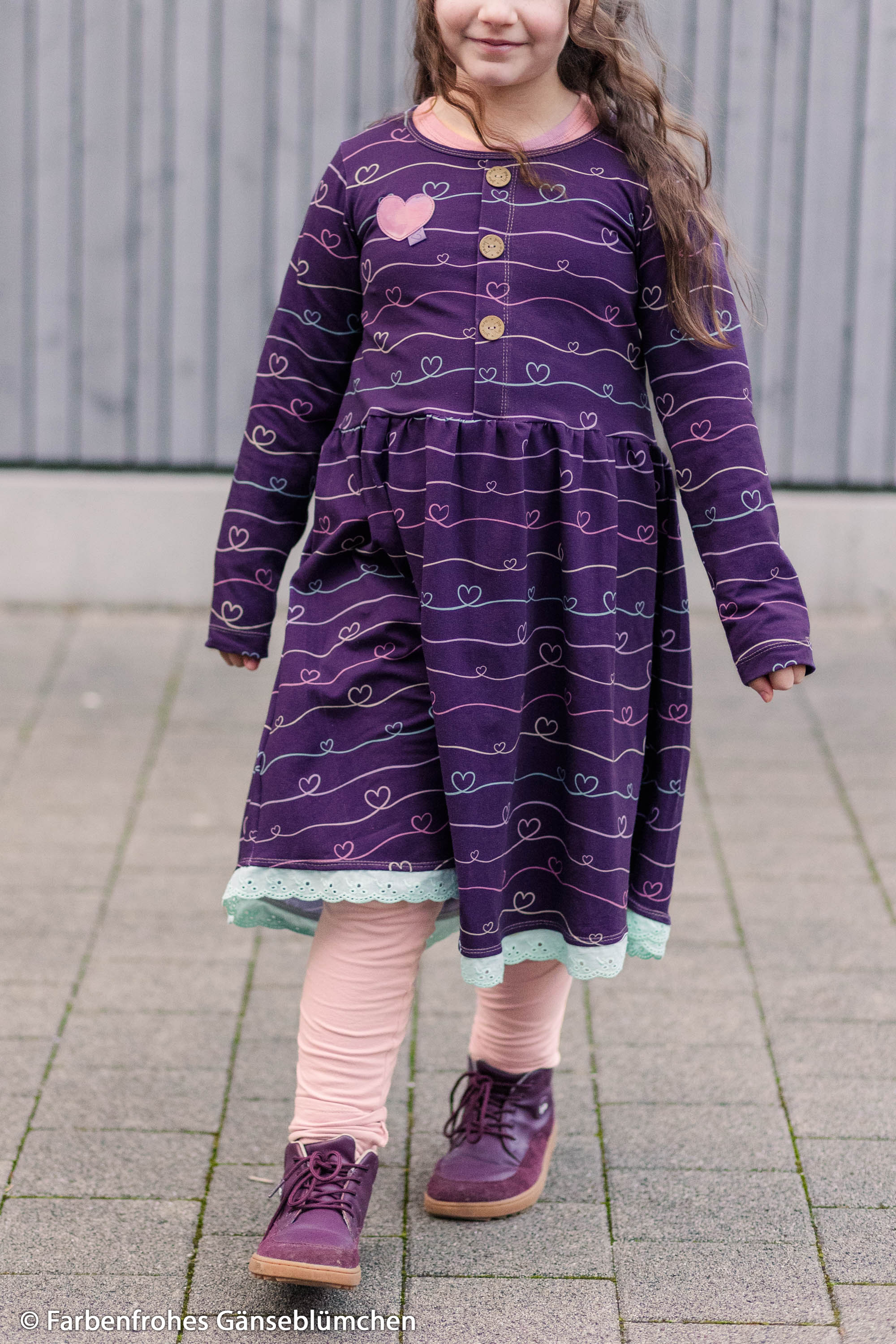 Scribble Hearts by Mrs Mint Design, Jersey Baumwolle