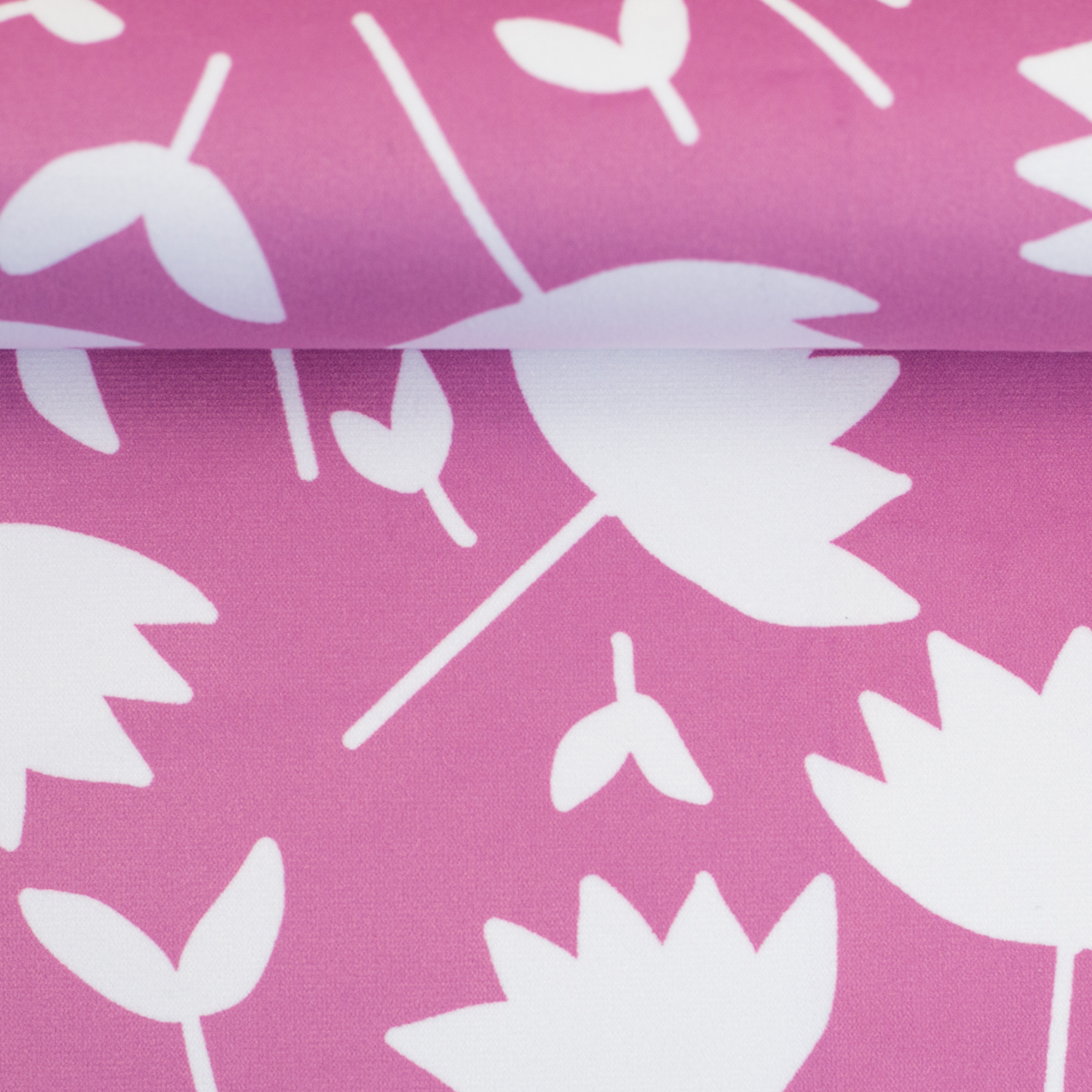 Velvet Flowers by Emjo Design, Samt Velvet Flowers by Emjo Design – Samt mit Blumen-Motiv in Hellpink/Weiß (933011), Stoffballen, Meterware für B2B-Kunden