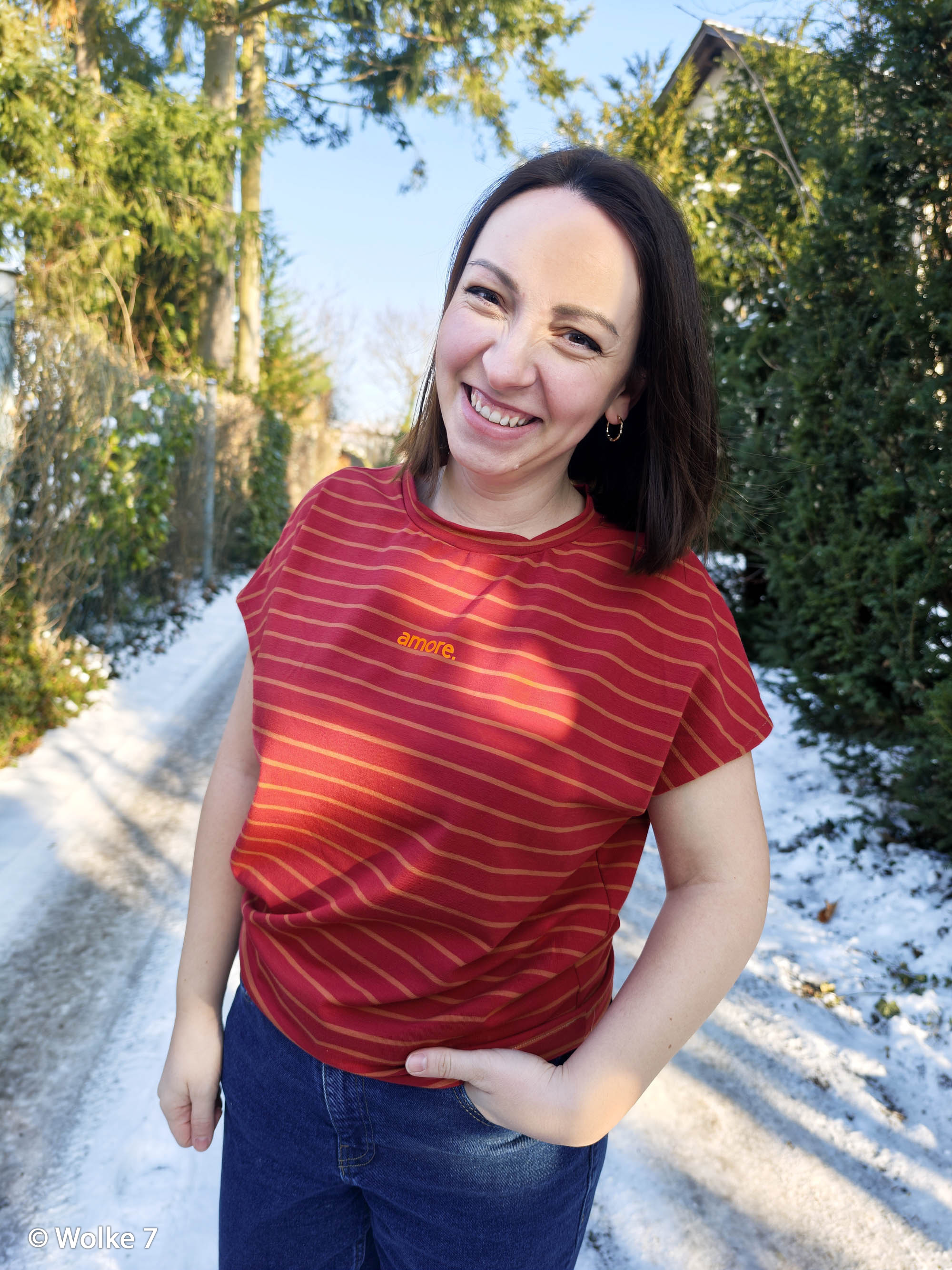 638713 Streifen, deep claret/bruscetta