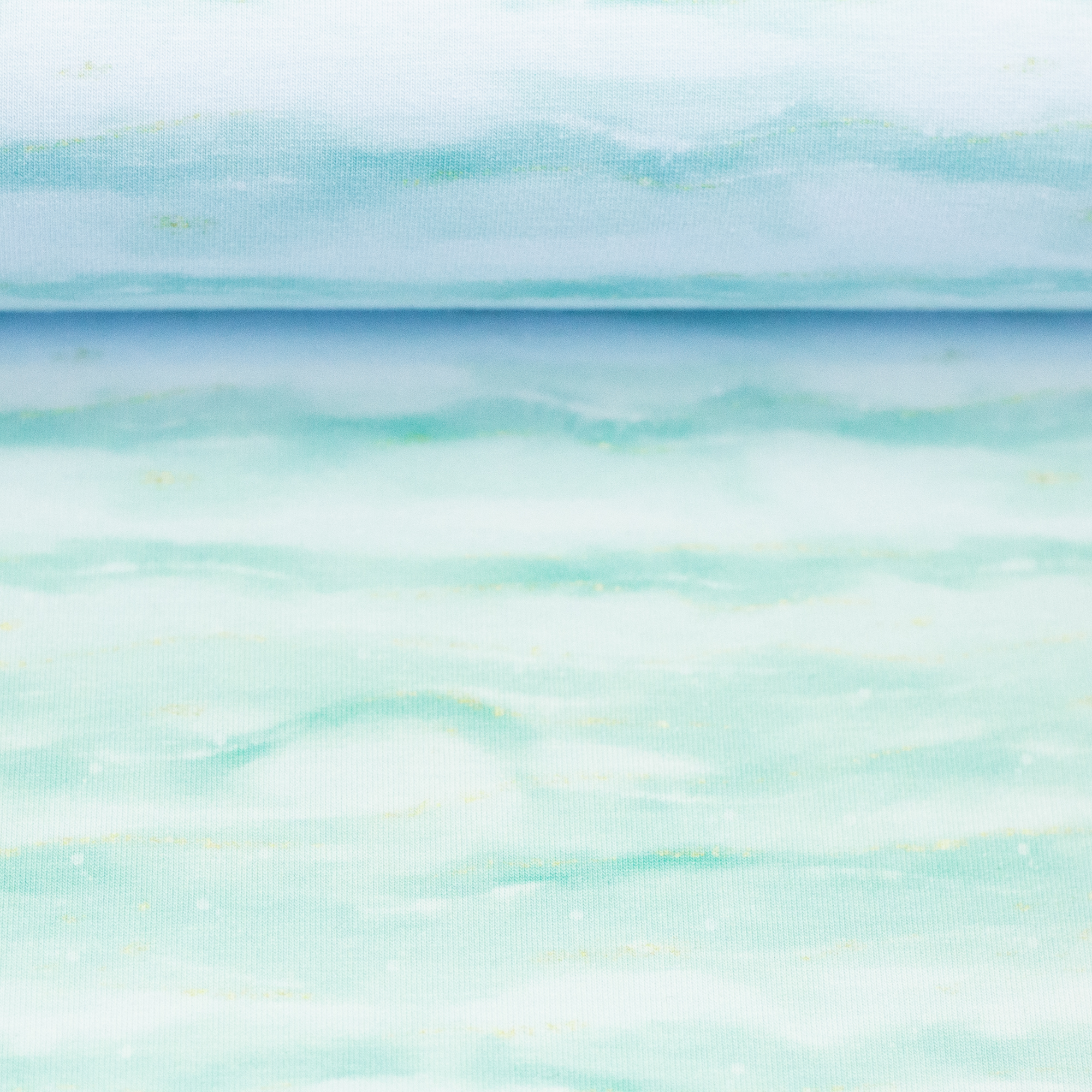 Wavy by Mrs Mint Design in light mint, on the fabric bolt