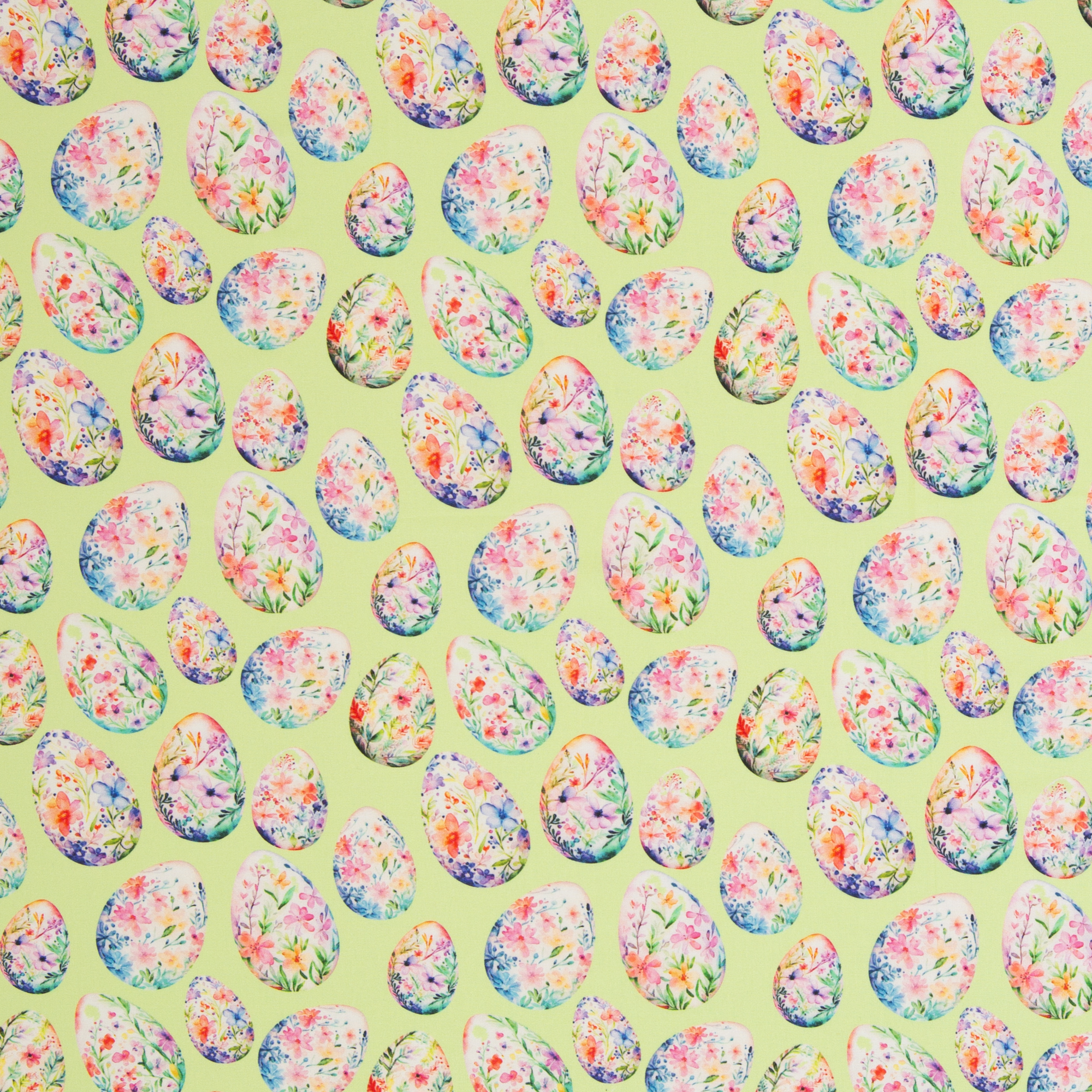 Easter – woven cotton fabric in kiwi green, 40 cm section