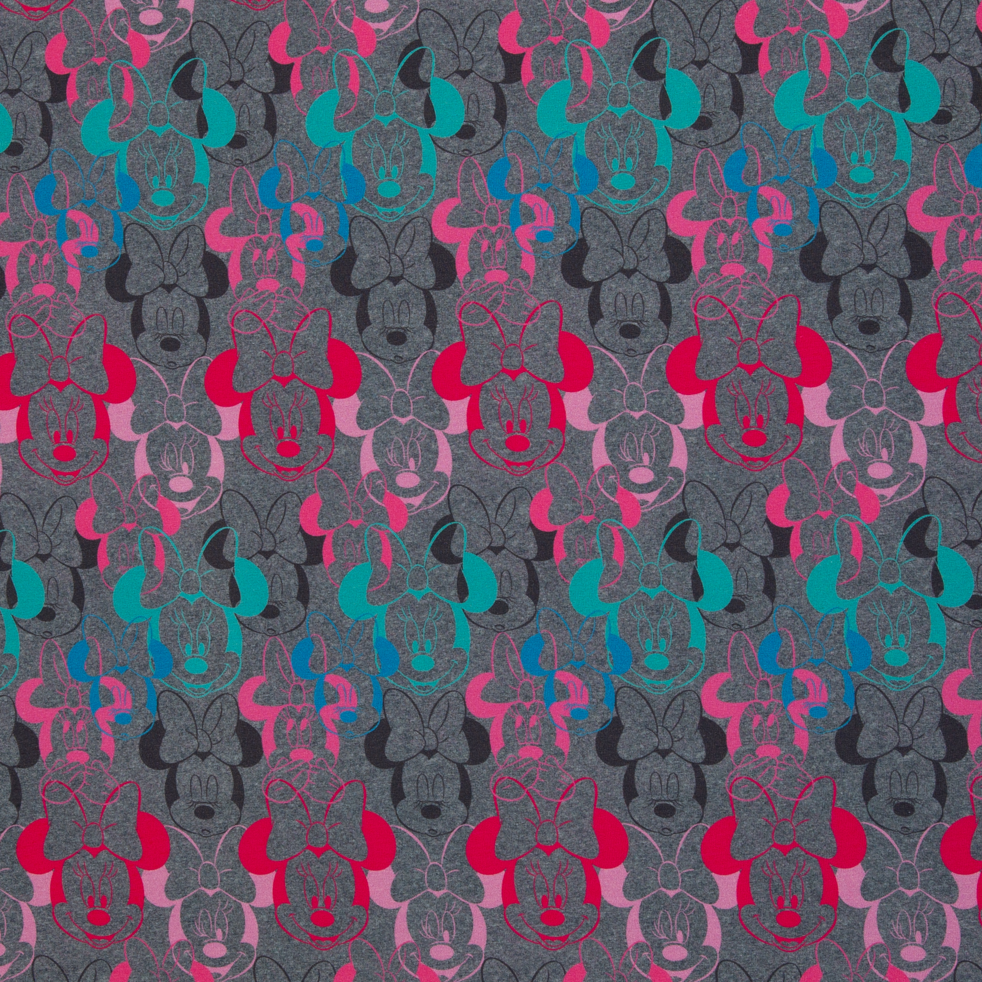 Disney Mini Maus – Baumwolljersey mit Mini-Maus-Motiv auf grauem Hintergrund, 40 cm-Ausschnitt