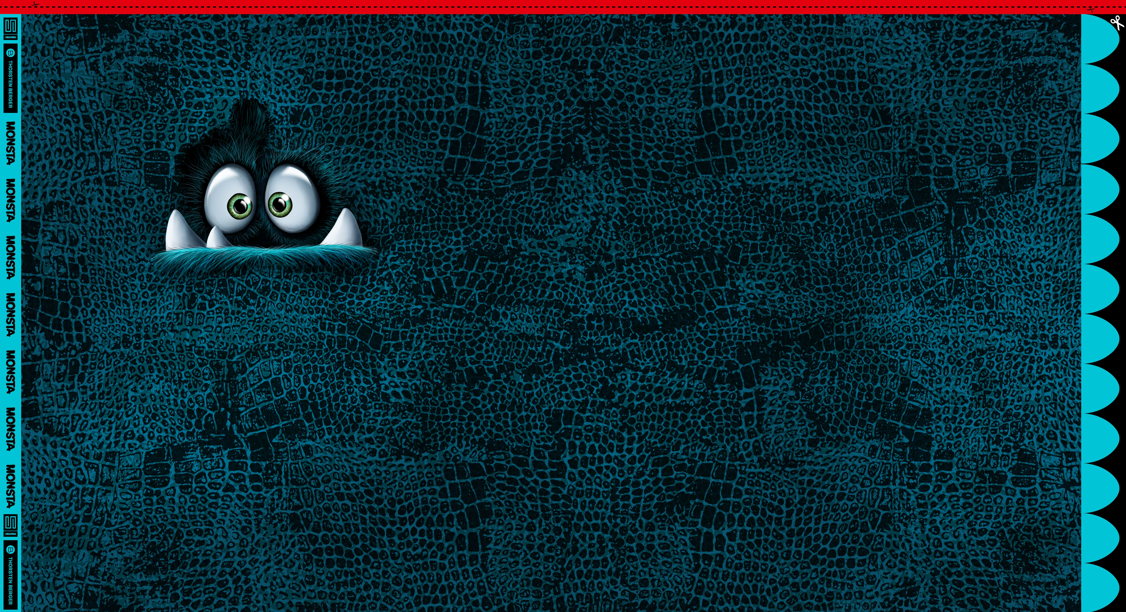 Monsta by Thorsten Berger in petrol, panel view