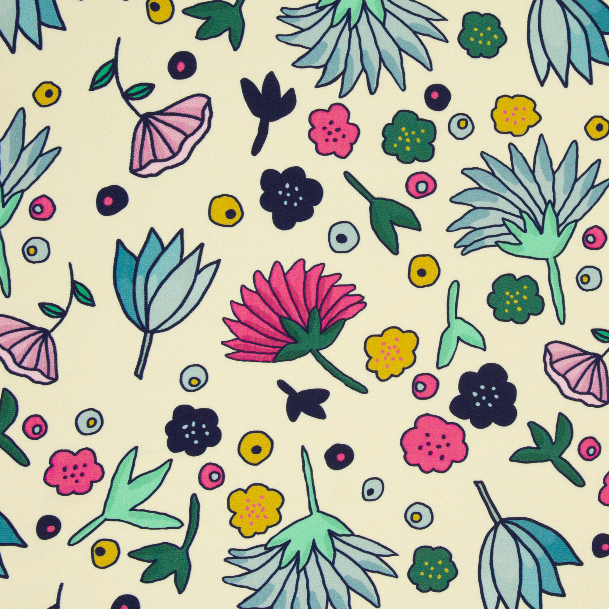 Flower Meadow by Emjo Design, Woven Viscose