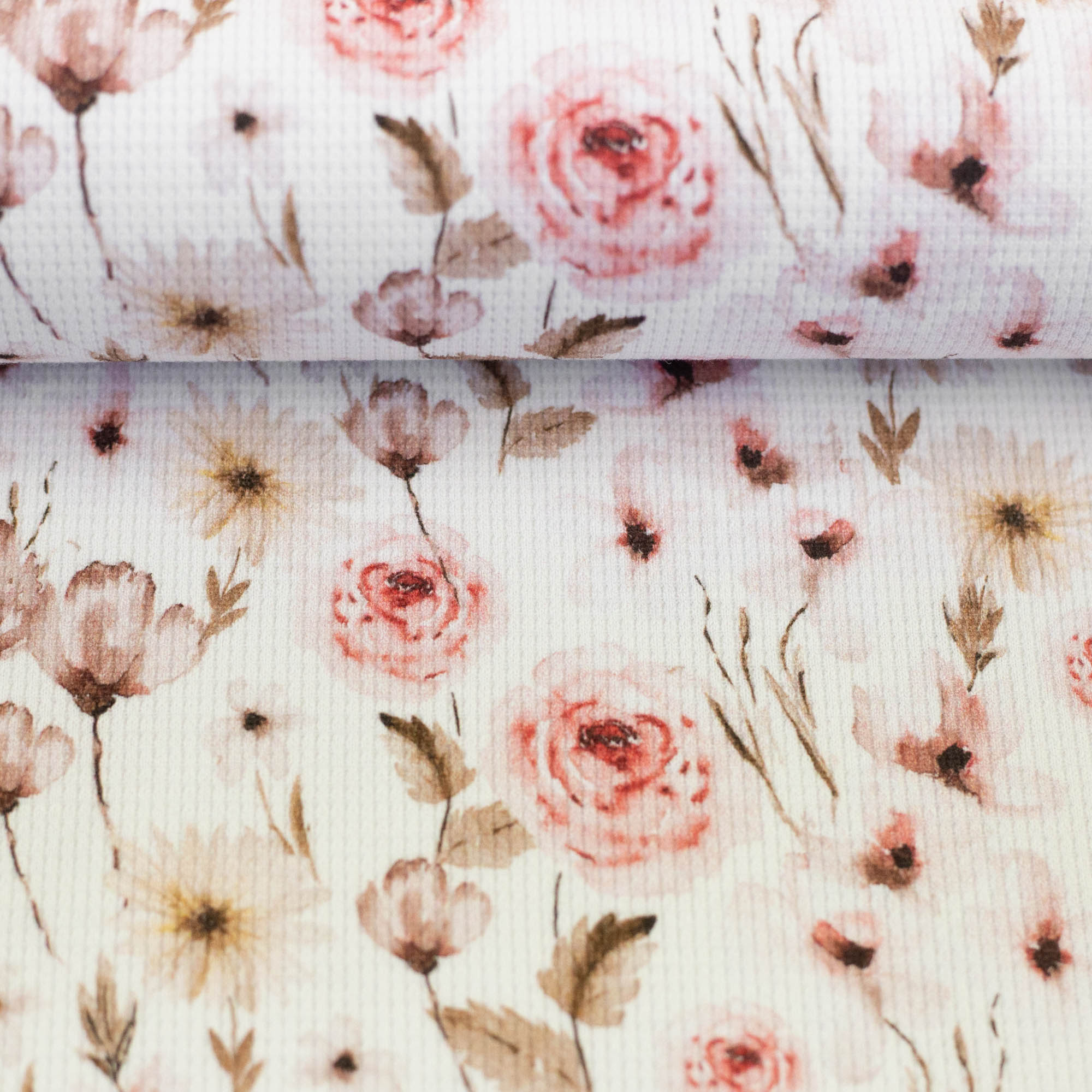 Winterflowers by Christiane Zielinski, Waffle Jersey