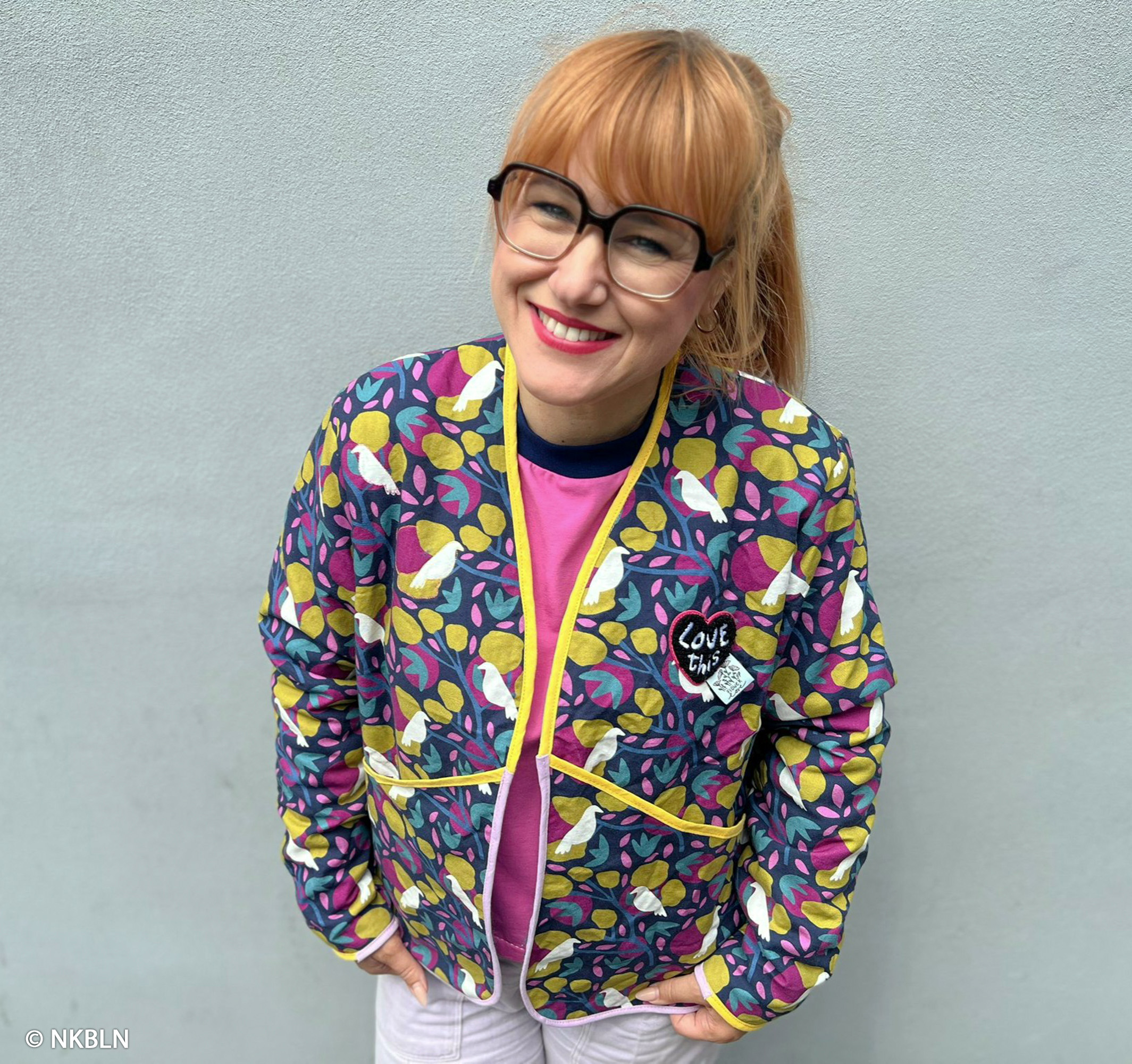 100596 Birds, Trees, dark blue