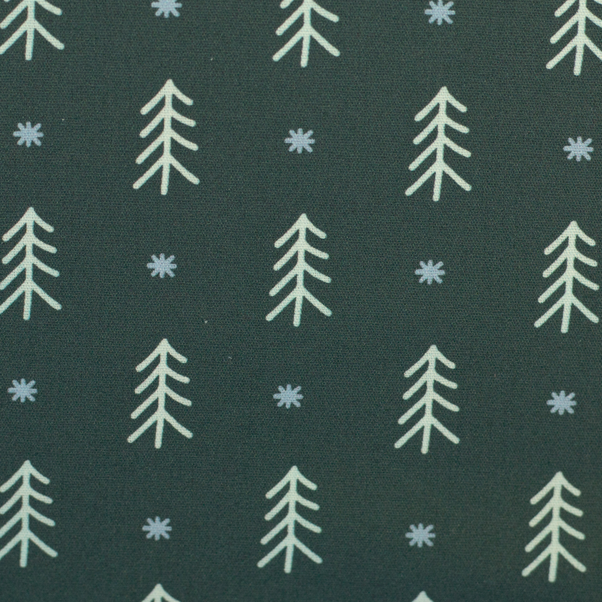 Björn, Woven Cotton, Christmas Trees, Snowflakes, teal Björn, Woven Cotton, Christmas Trees, Snowflakes, teal