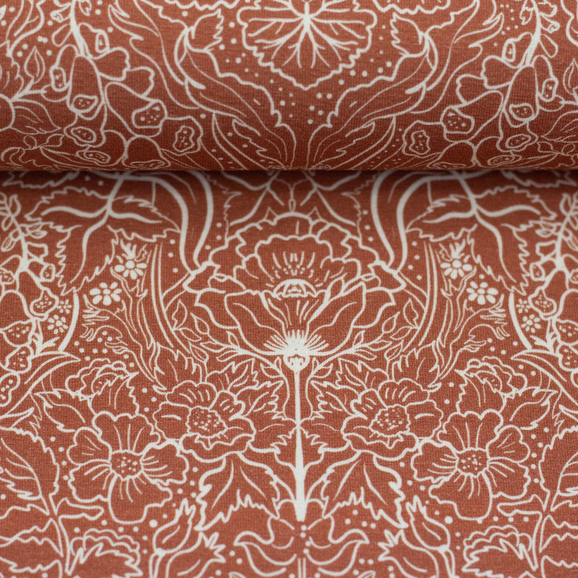 Autumn Damask by Bienvenido Colorido, Jersey Baumwolle