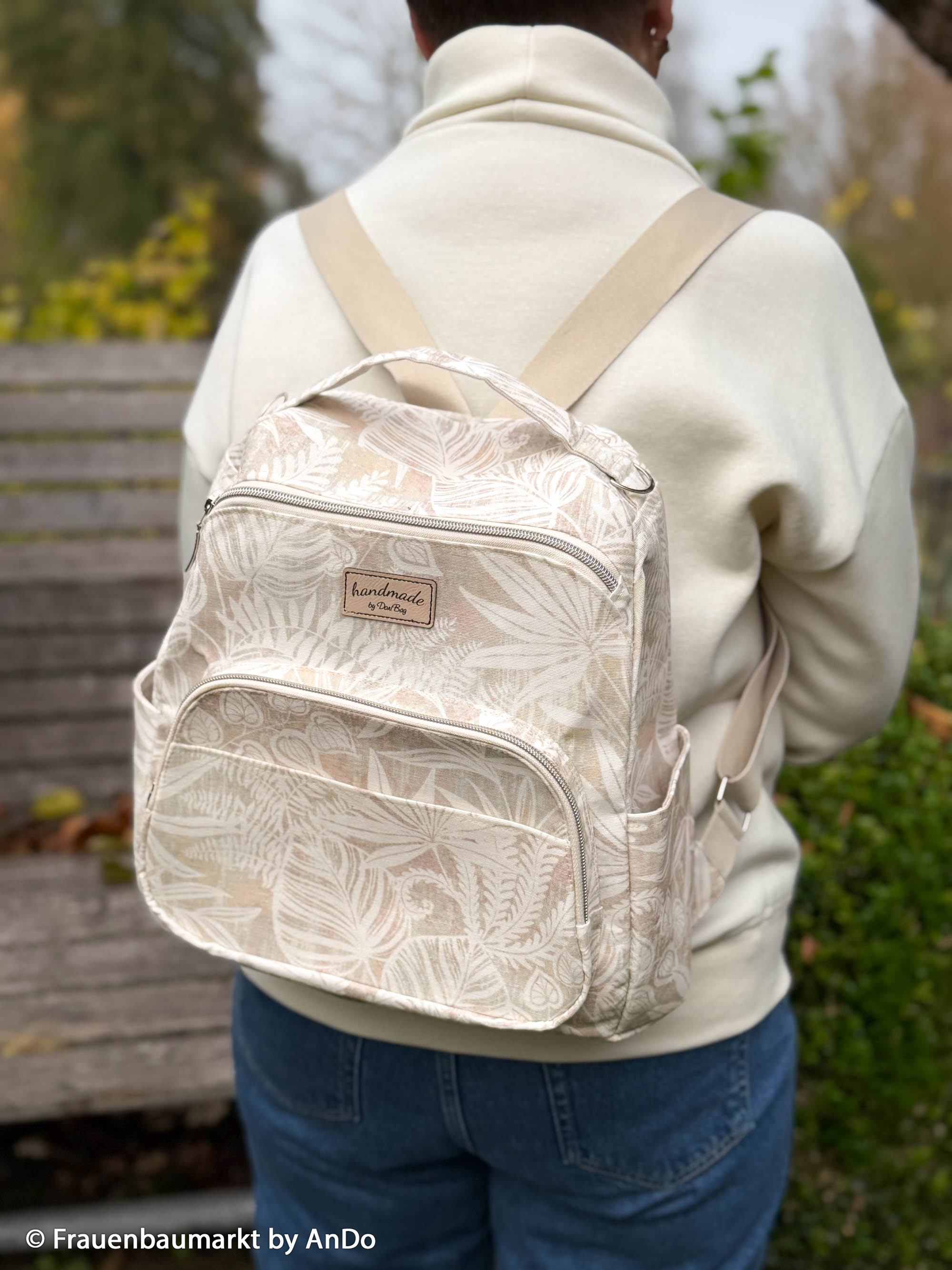 126672 Blätter, naturweiß/beige