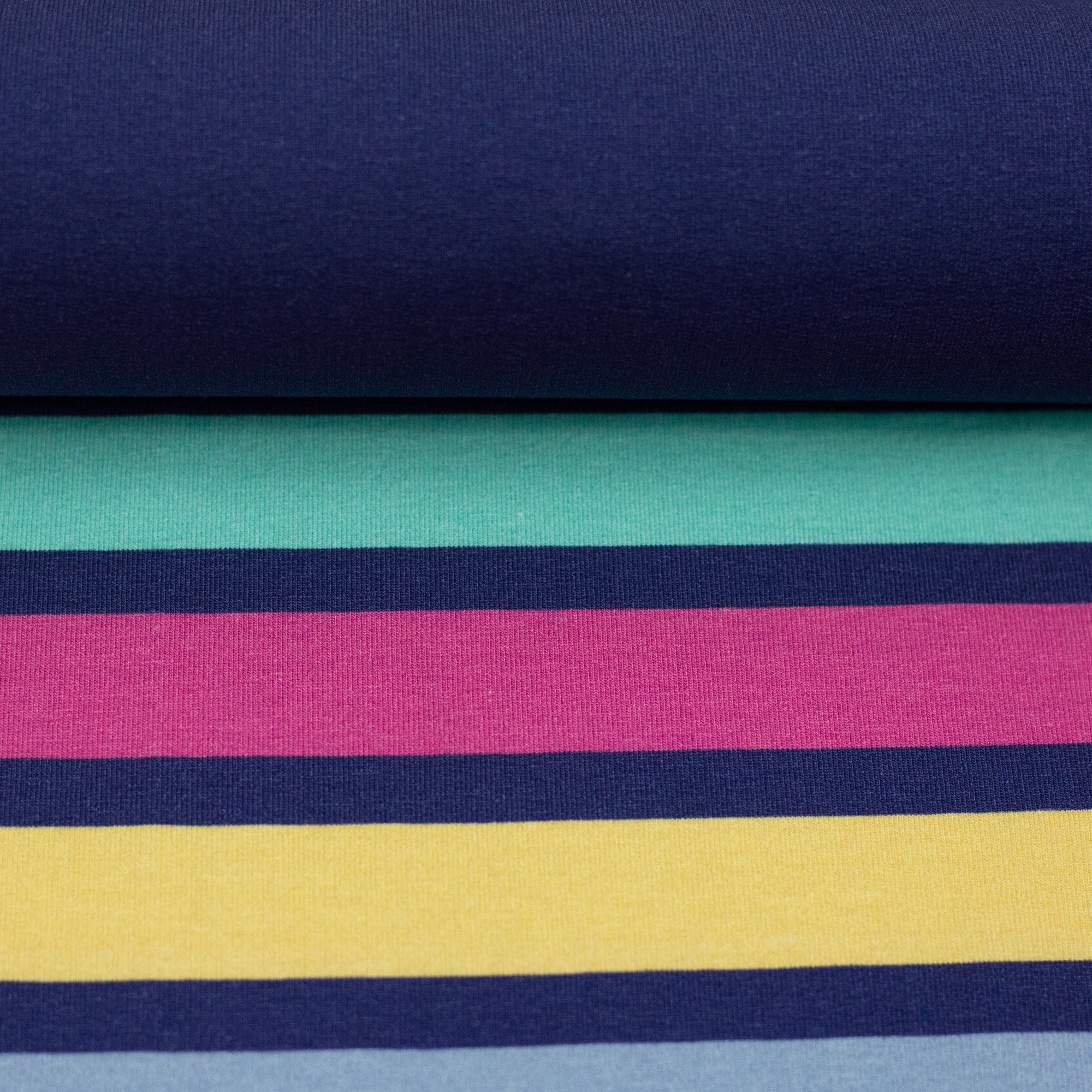 Simplystripes by lillesol & pelle in dark blue, on the fabric bolt