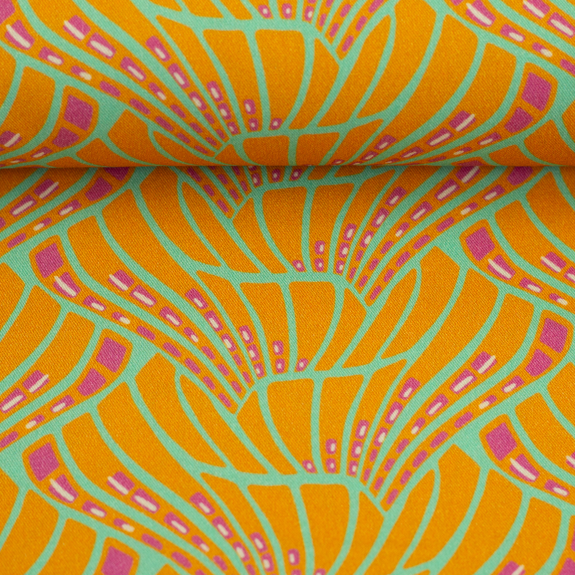 Vienna Coral by Bienvenido Colorido, Viskose Webware Vienna Coral by Bienvenido Colorido, Viskose Webware