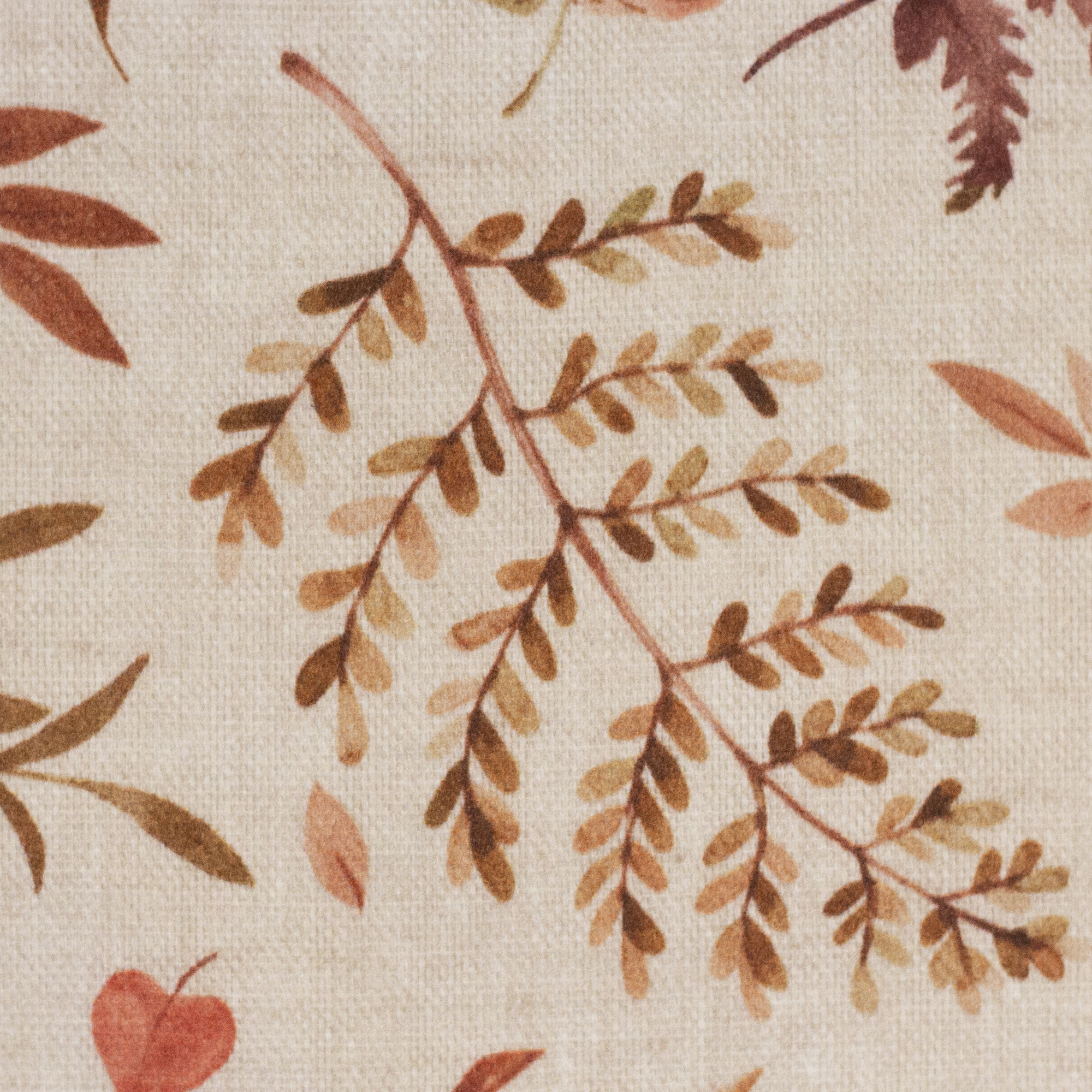 620713 Zweige, Blätter, beige/rost