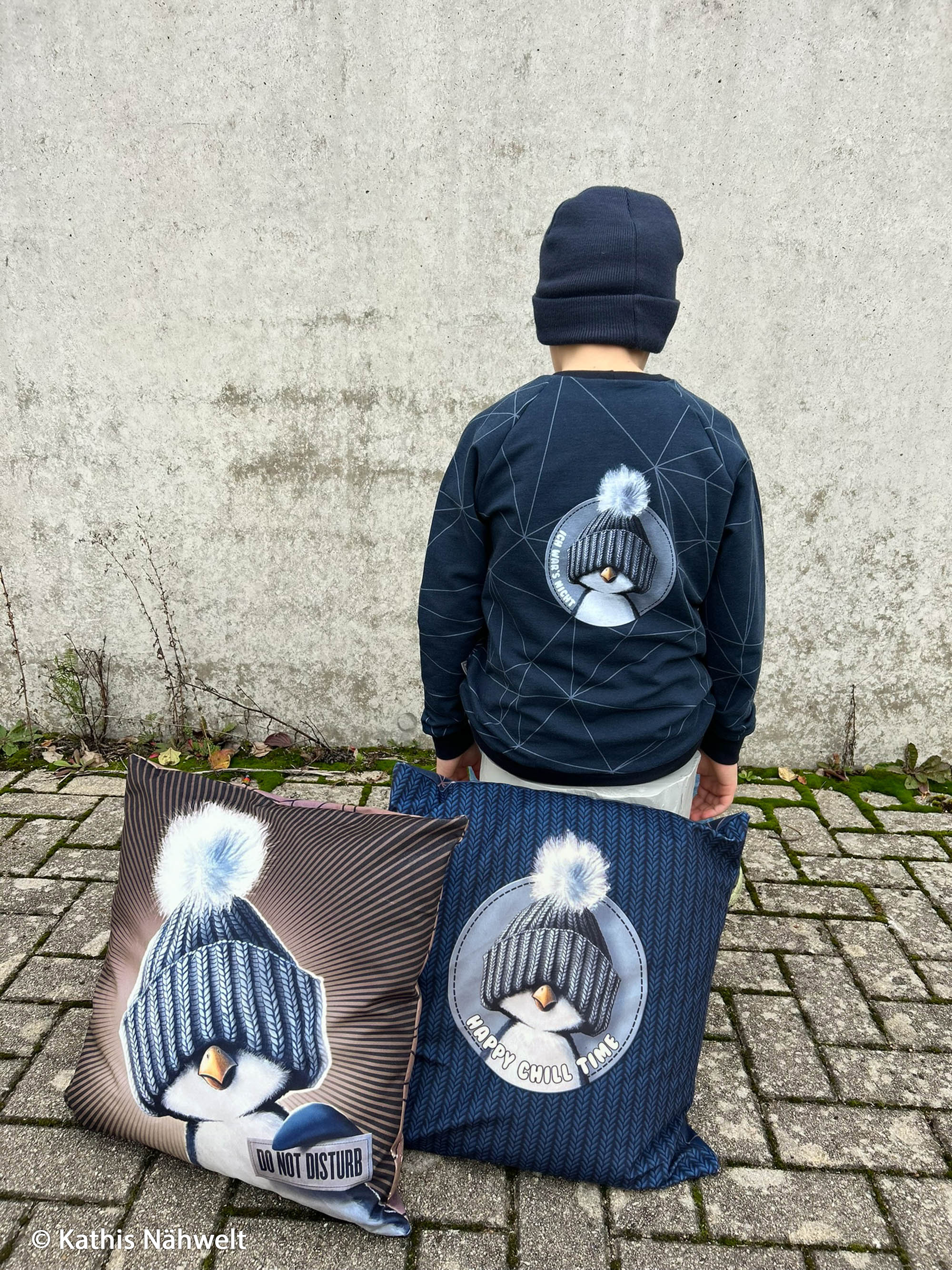 597597 Allover, Netzlinien, dunkelblau