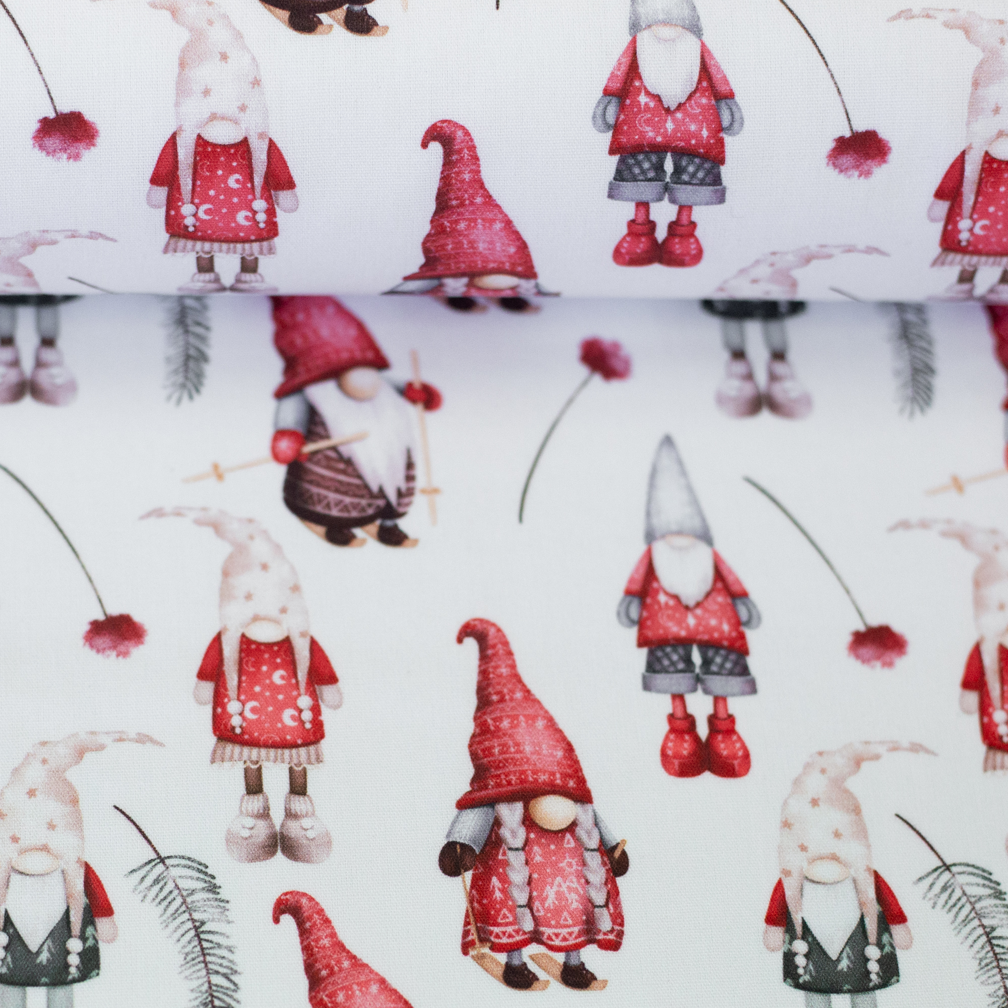 Novara – woven cotton fabric in white, on the fabric bolt