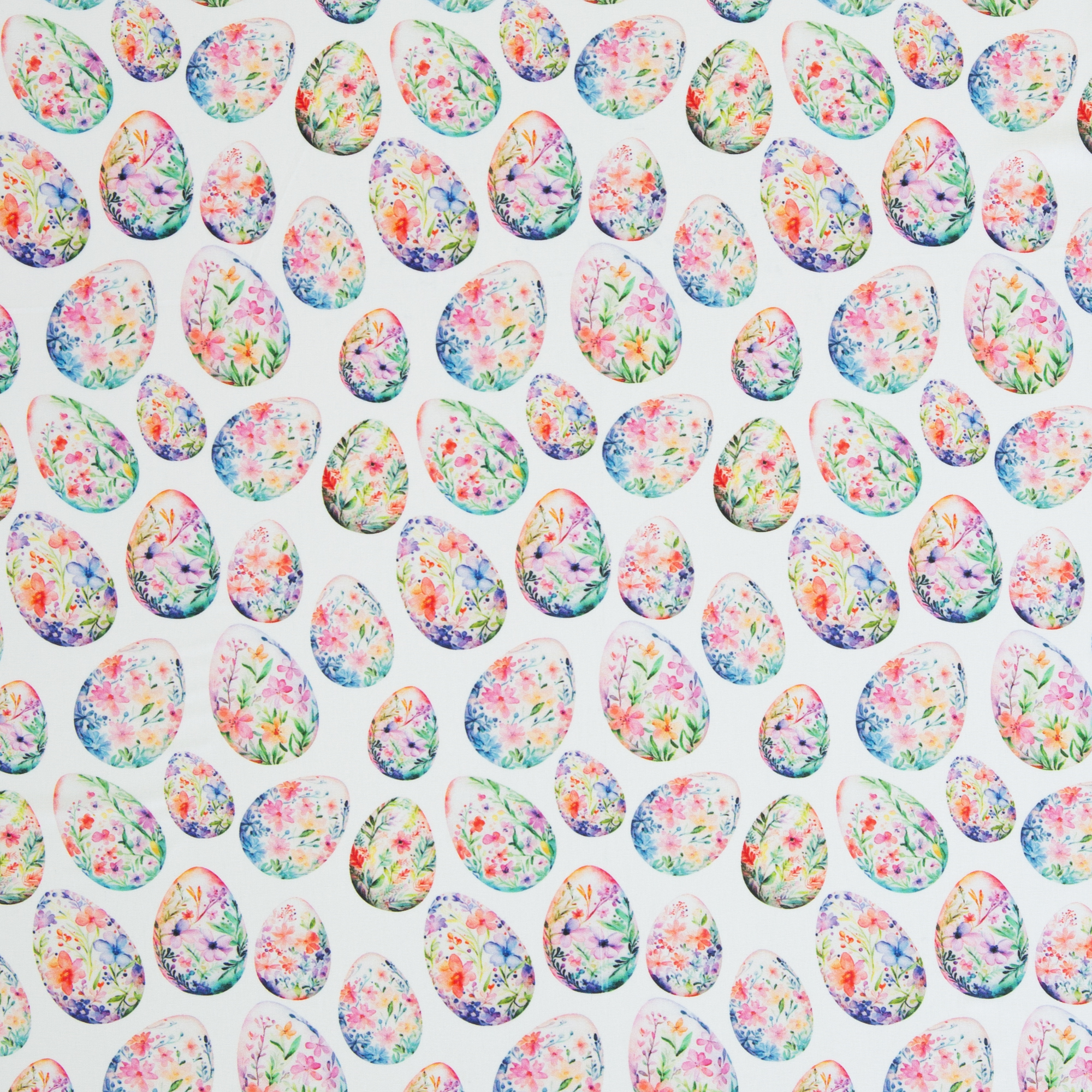 Easter – woven cotton fabric in white, 40 cm section