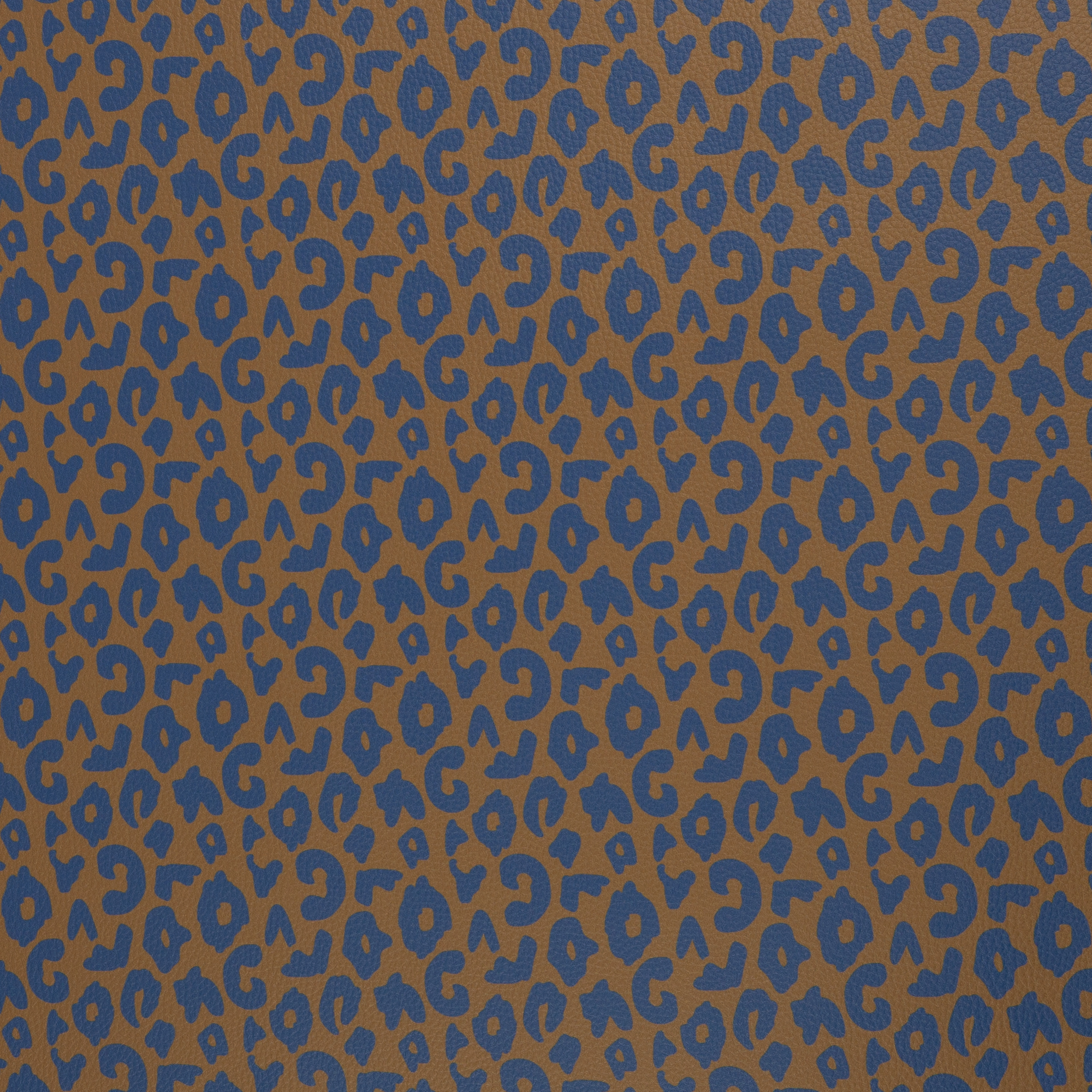 Kunstleder Happy Collection in braun mit Leo in blau - 40 cm Ausschnitt