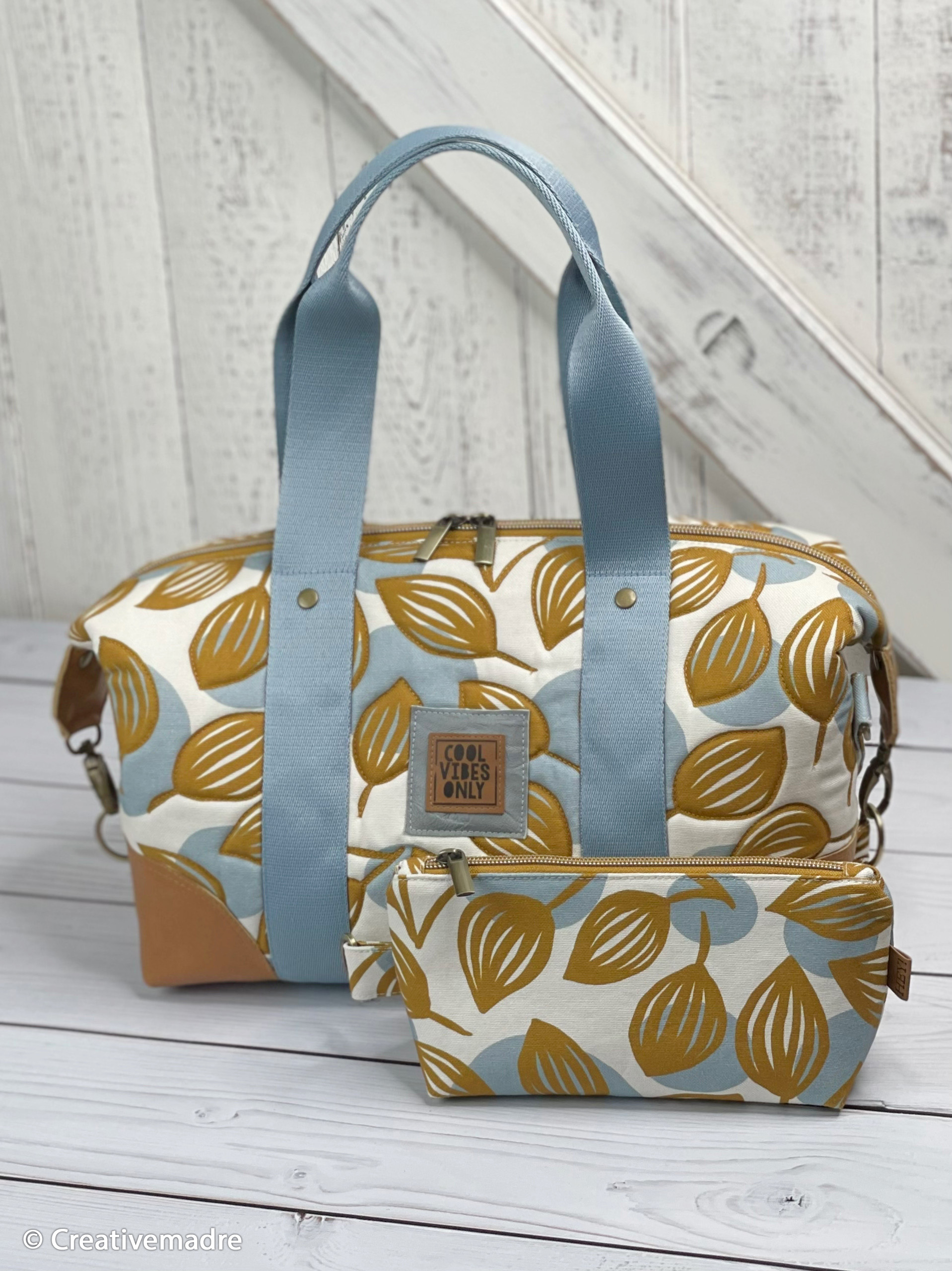 313010 Blätter, Punkte, senf, naturweiß