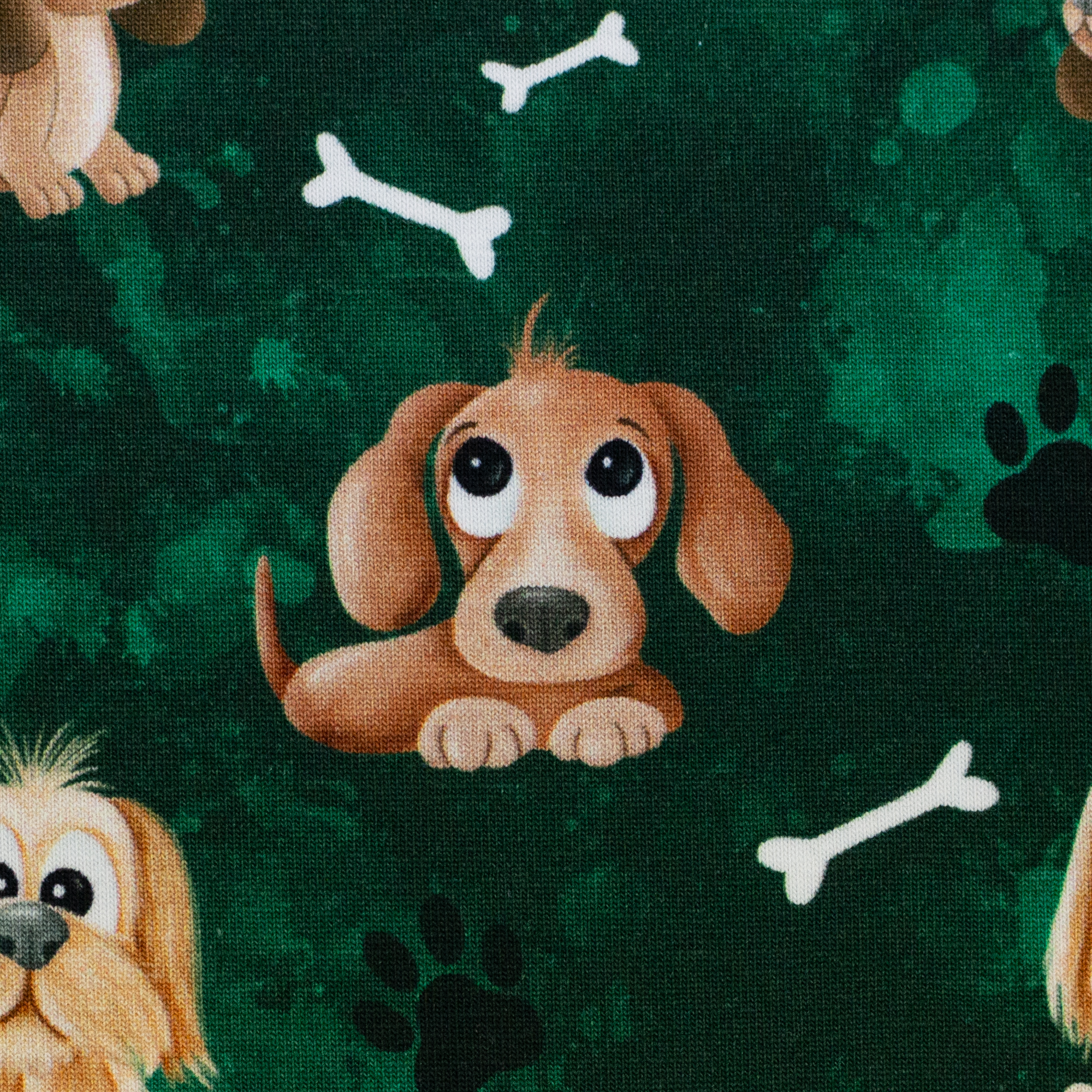 Dog friends by Mrs. Mint, Jersey Baumwolle