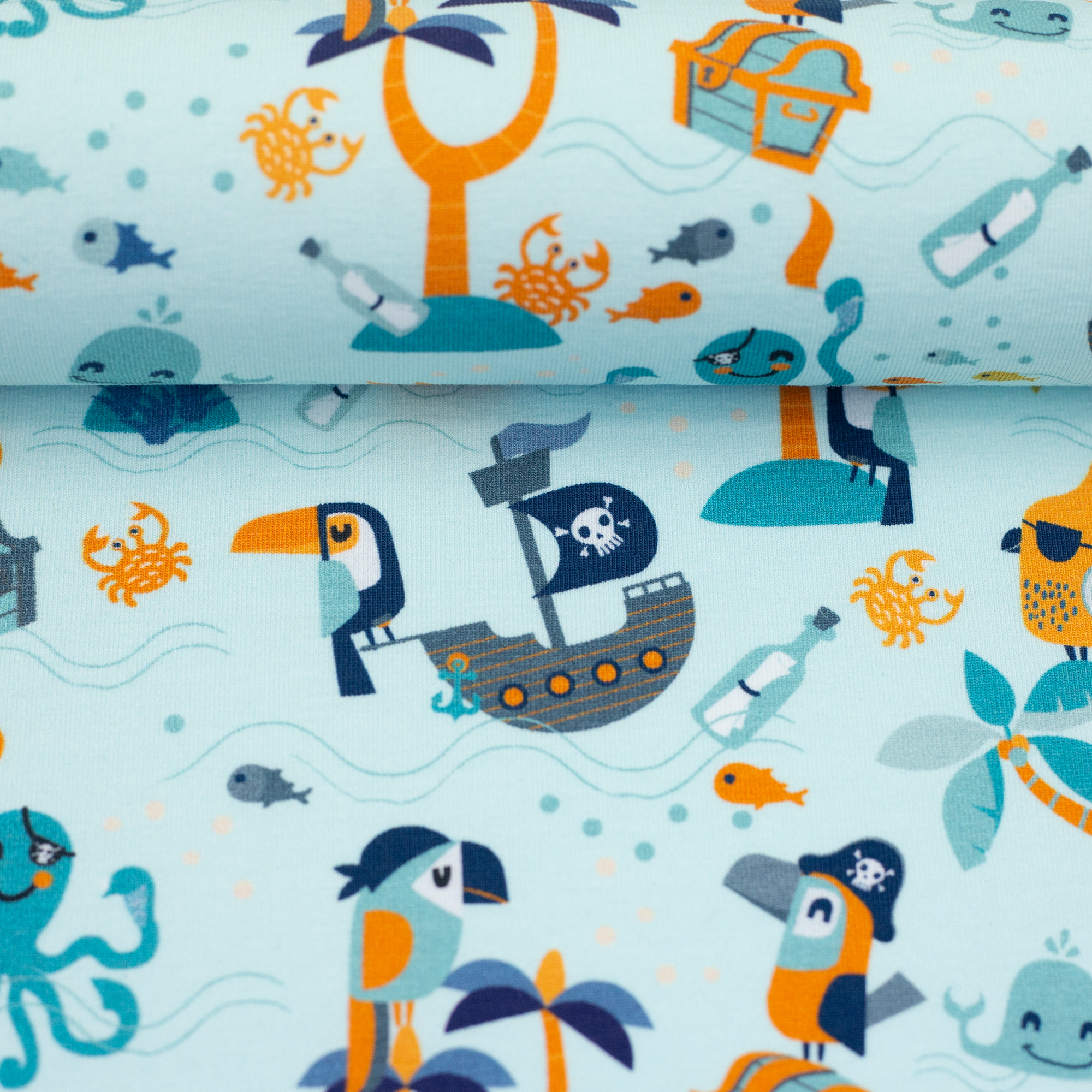 Parrots by Bienvenido Colorido, Jersey Baumwolle Parrots by Bienvenido Colorido, Jersey Baumwolle