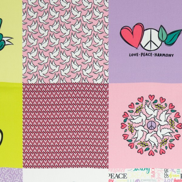 Happy Patchwork Blanket by lycklig design, Baumwolle Webware