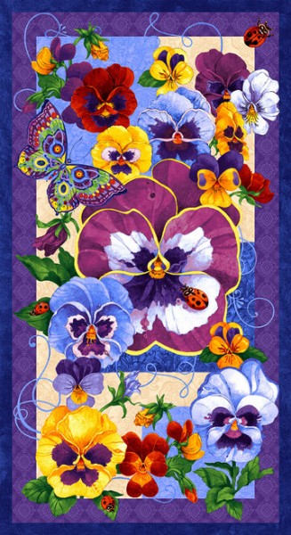 Pansy Prose by Blank Quilting, Patchwork Baumwolle